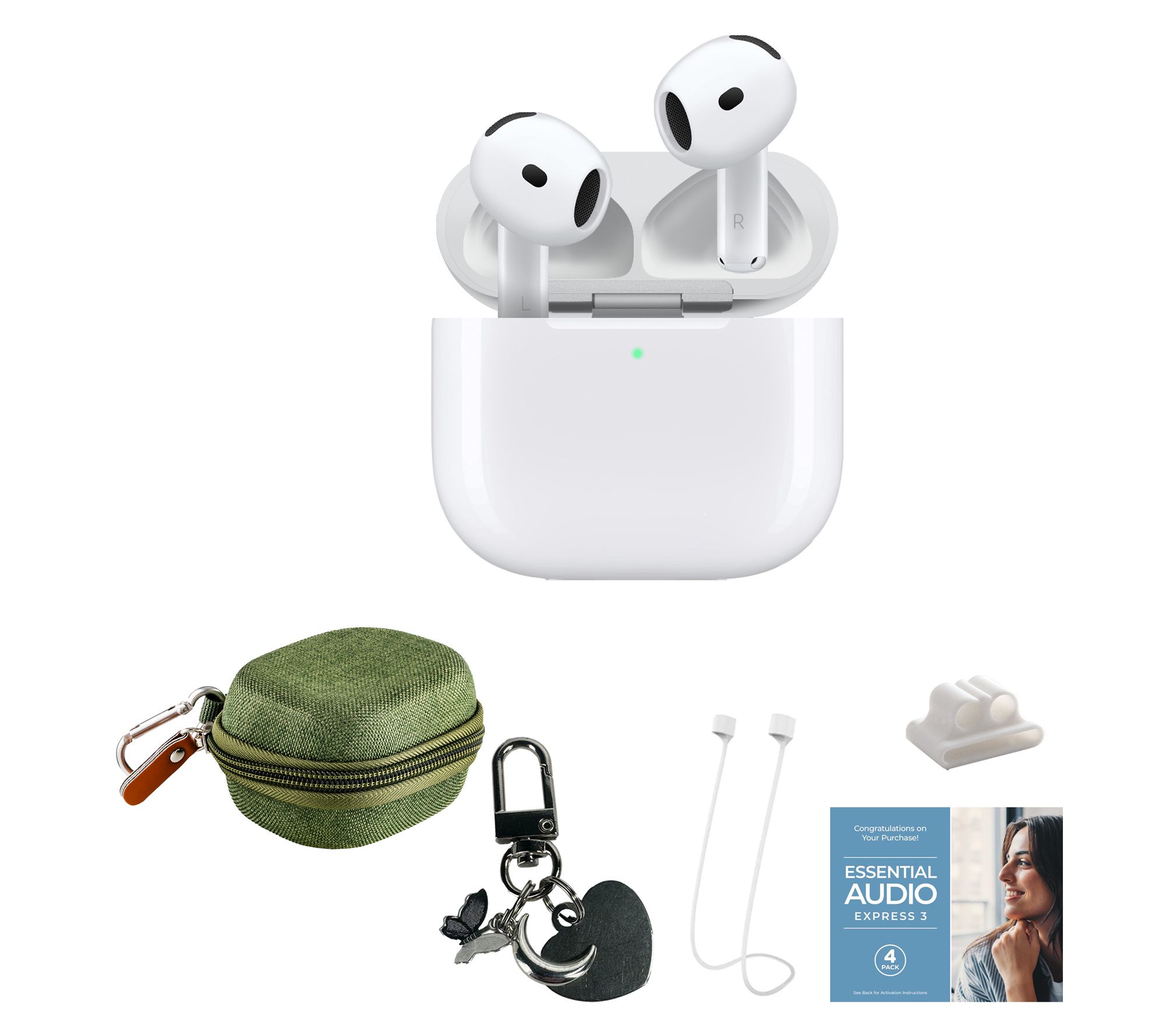 Apple AirPod 4 ANC with Softwa re Suite, Trave l Case, Silver