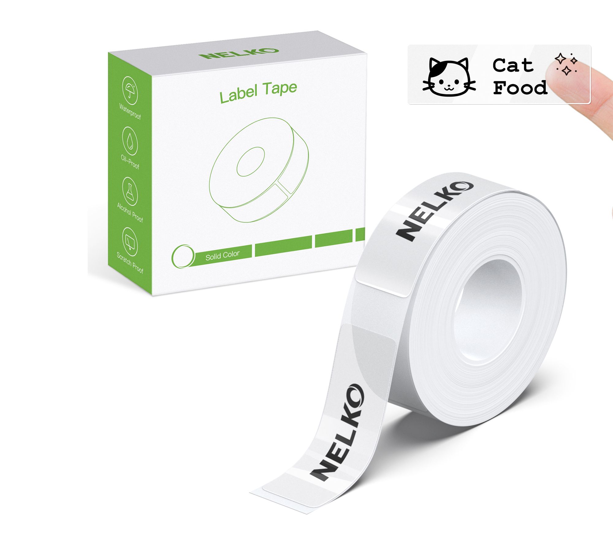 Nelko 2 Rolls of 14x40mm Transparent Label Paper for P21/P22 P