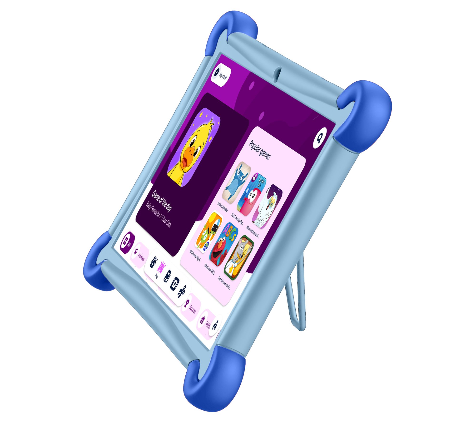  Visual Land Kids 10" 64GB Tablet with Two-Tone Bumper Case