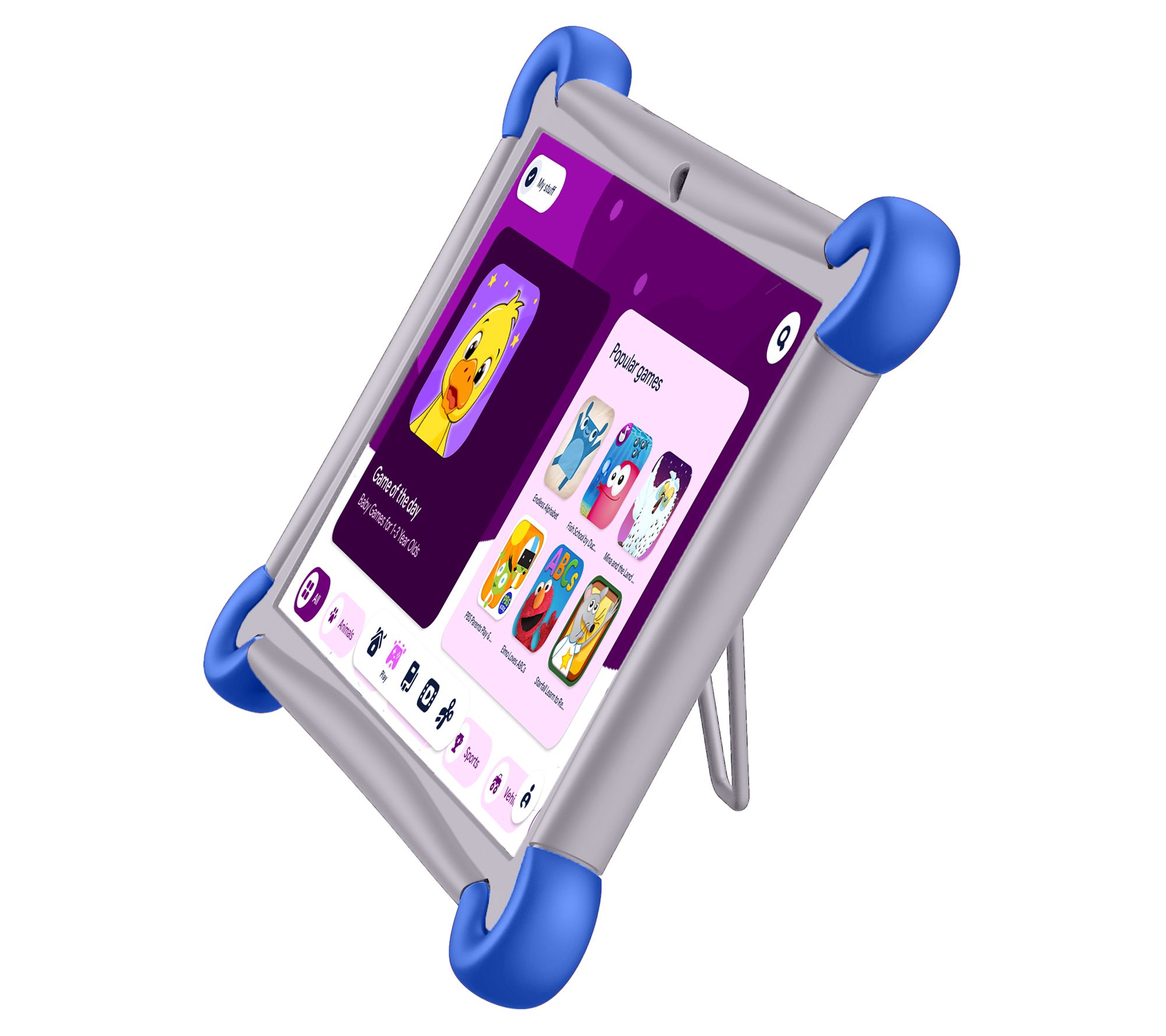 Visual Land Kids 10" 64GB Tablet with Two-Tone Bumper Case