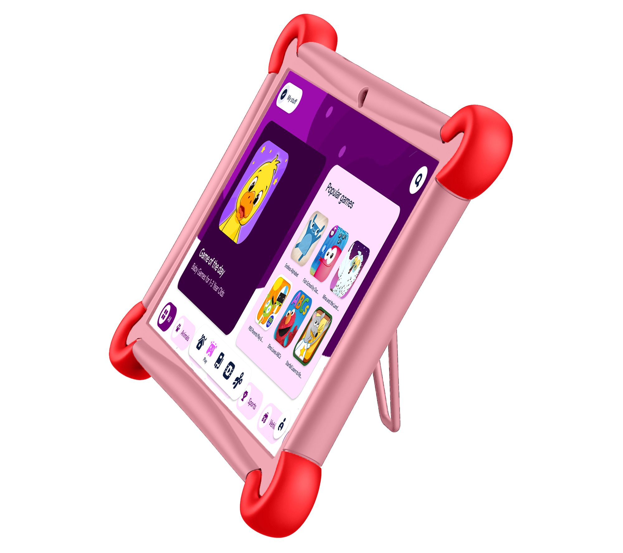 Visual Land Kids 10" 64GB Tablet with Two-Tone Bumper Case