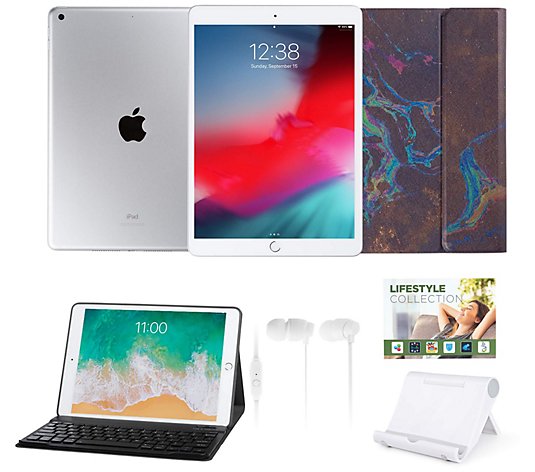 Apple iPad 10.2" 128GB Wi-Fi Tablet w/ Accessories & Keyboard Case