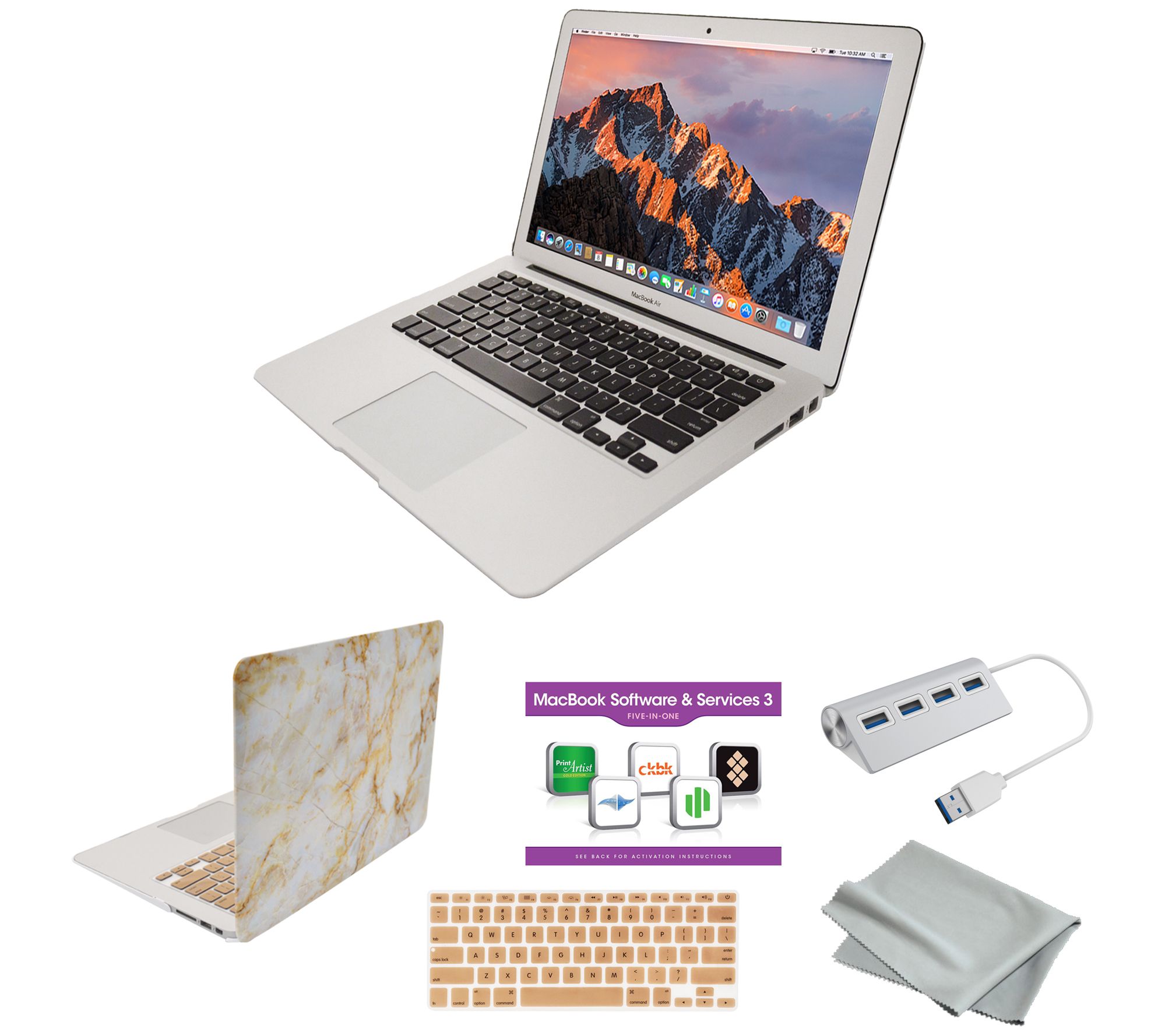 2017 Apple Air 13" i5 128GB SSD with Accessories - QVC.com