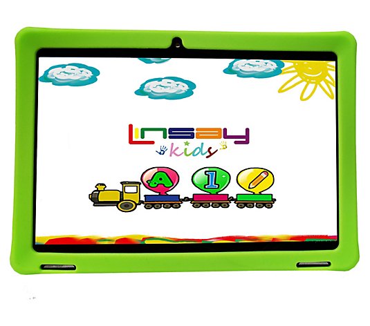 LINSAY 10" IPS Android 12 Tablet w/ Kids Defender Case