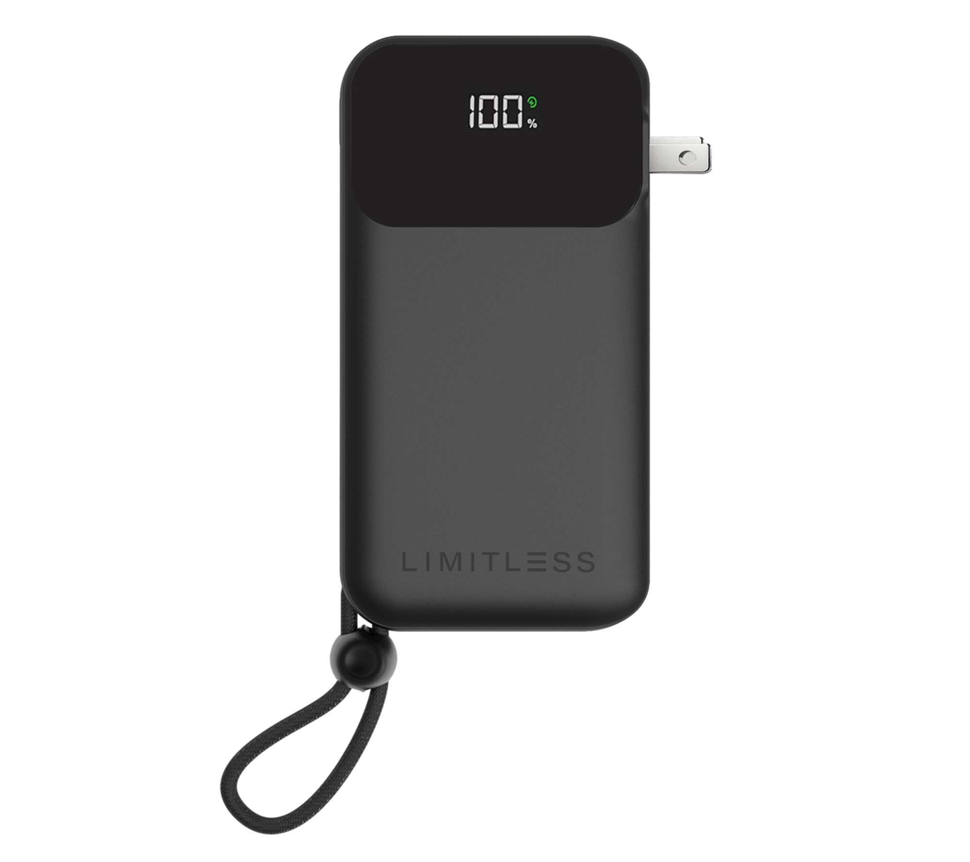 Limitless 10,000mAh Power Bank with AC Plug and Built-In Cables