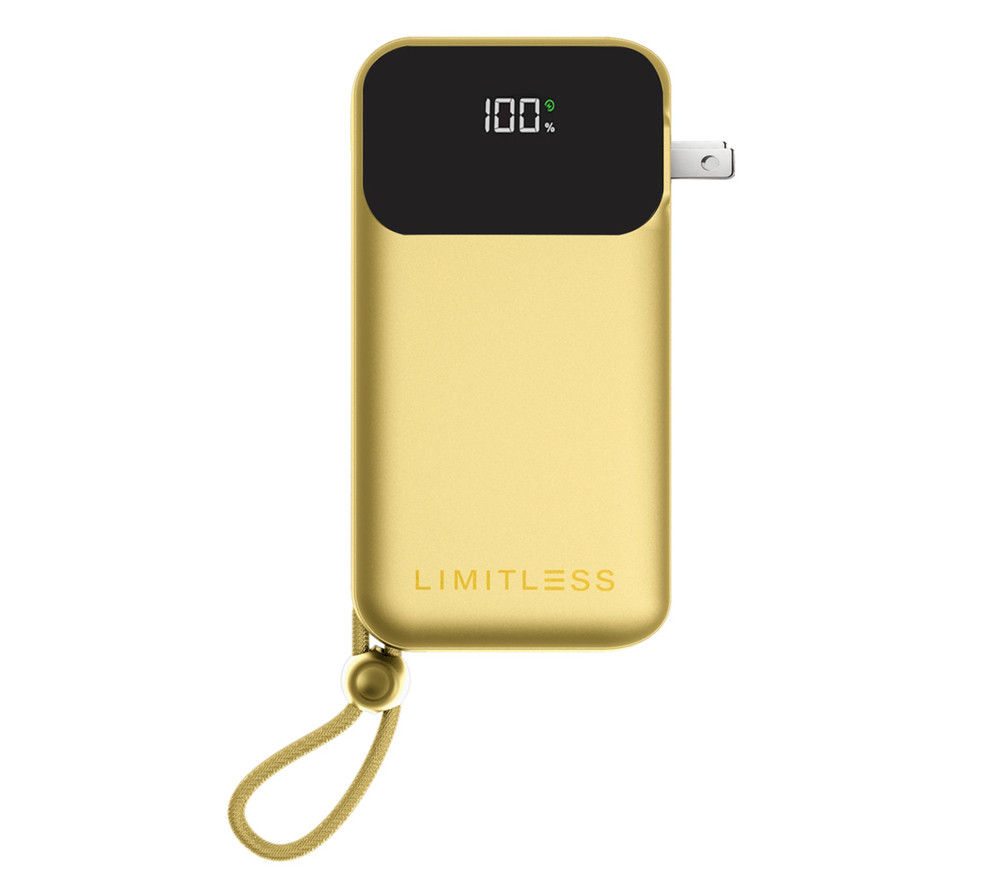 Limitless 10,000mAh Power Bank with AC Plug and Built-In Cables