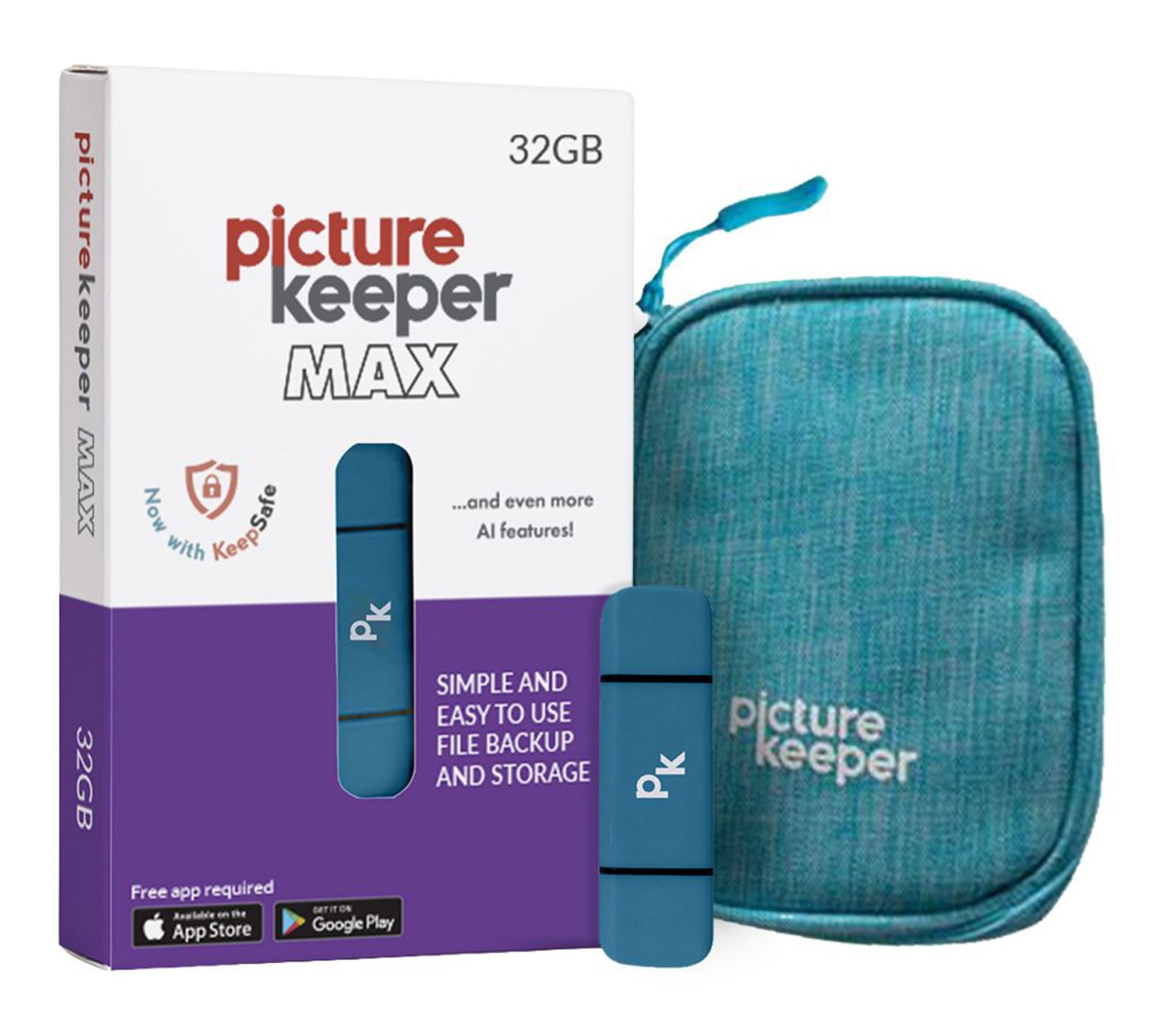 Picture Keeper MAX 32GB + 1 Free Year of KeepSafe + Travel Case