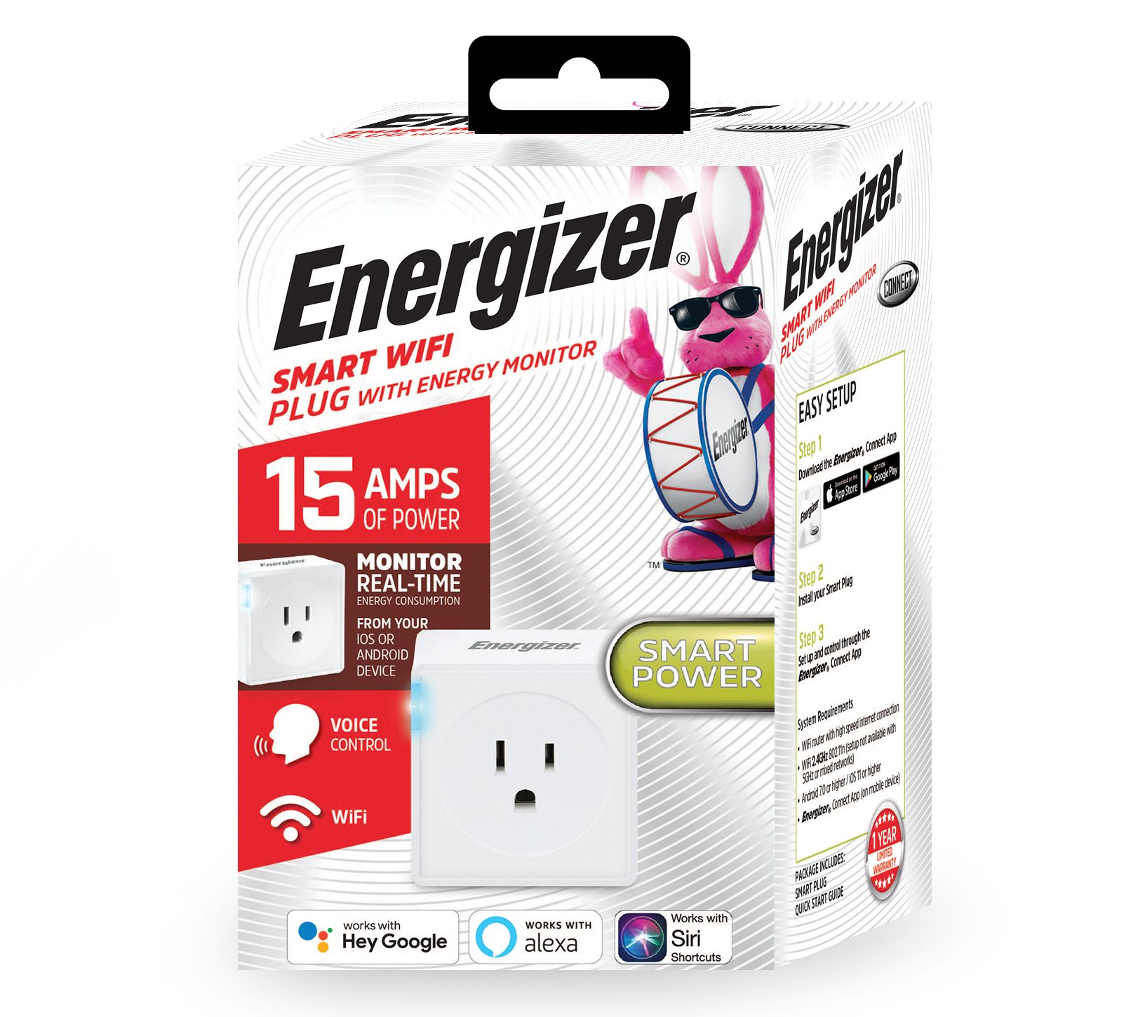  Energizer Smart Wi-Fi Plug with Energy Monitor
