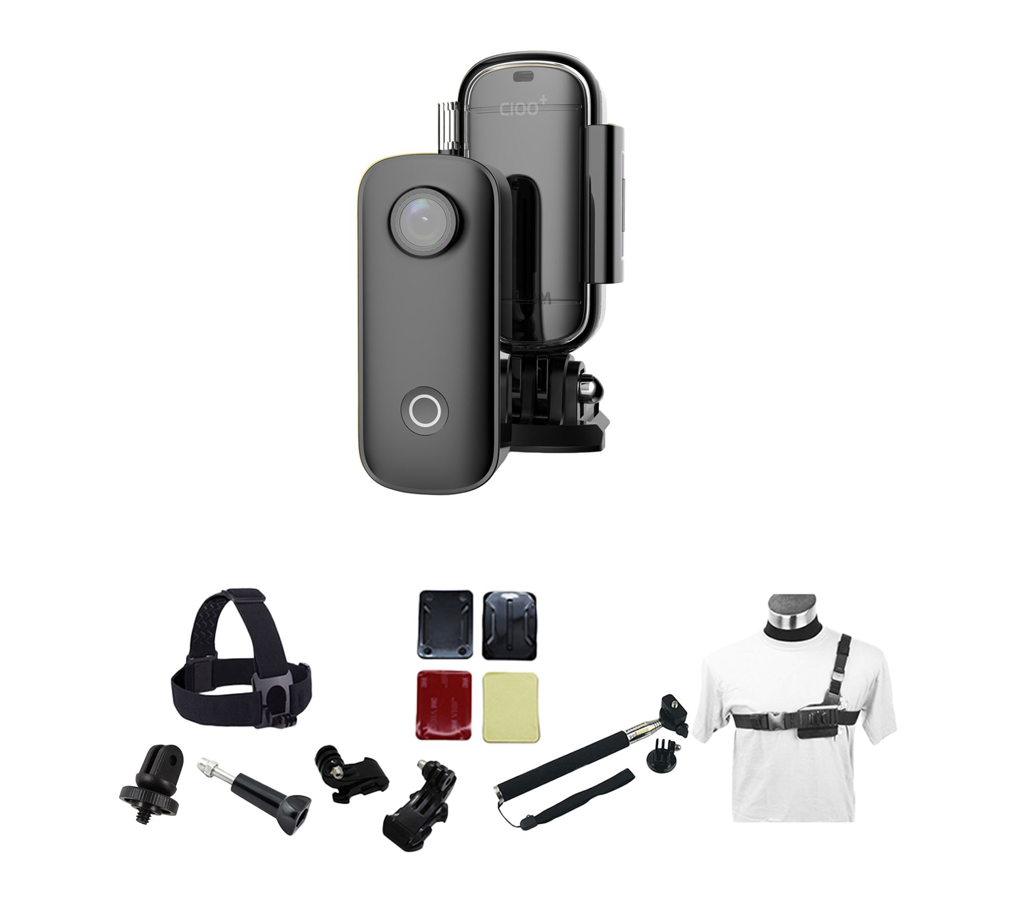 SJCAM C100+ 1080P Sports Action Camera Bundle