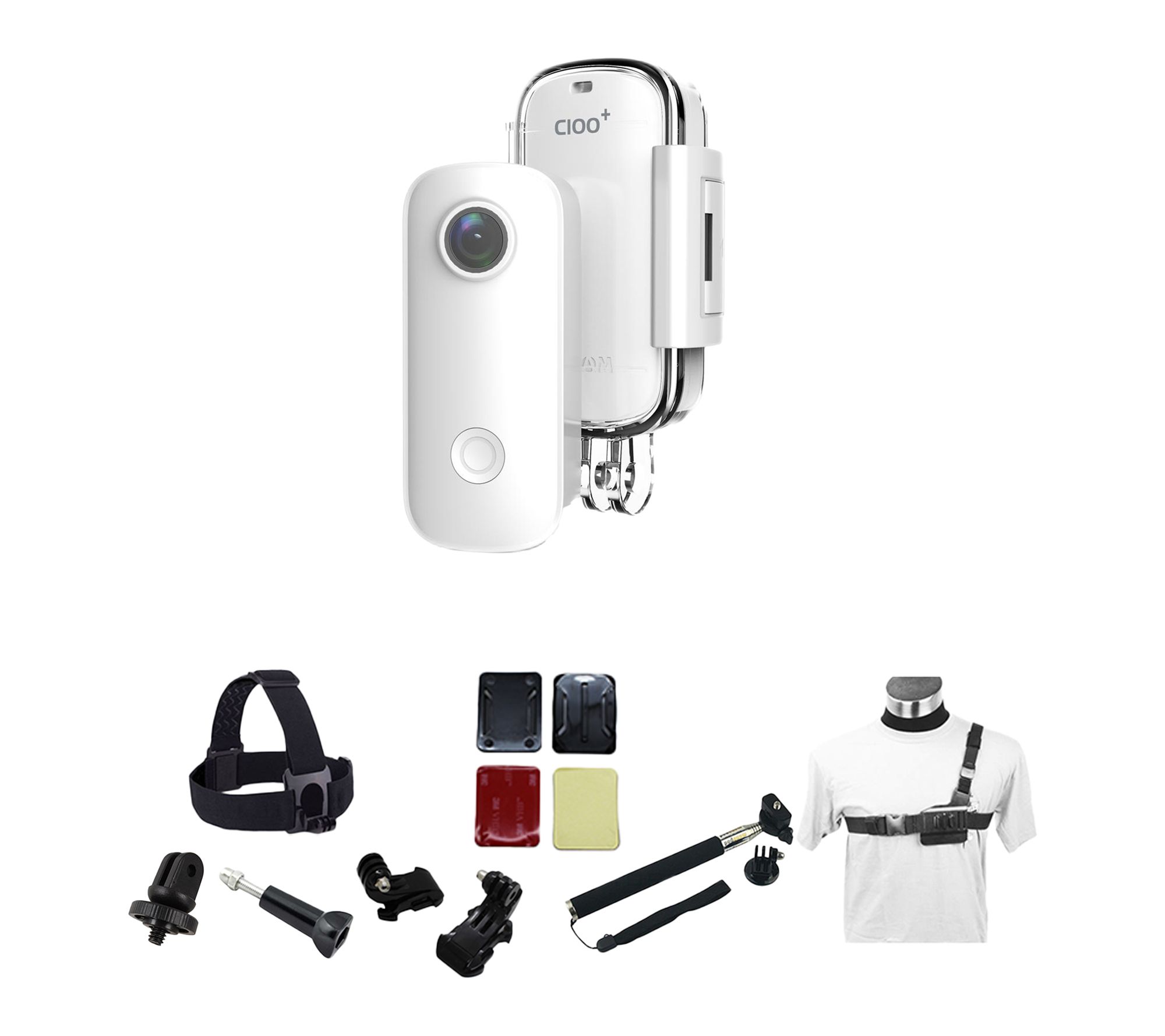 SJCAM C100+ 1080P Sports Action Camera Bundle