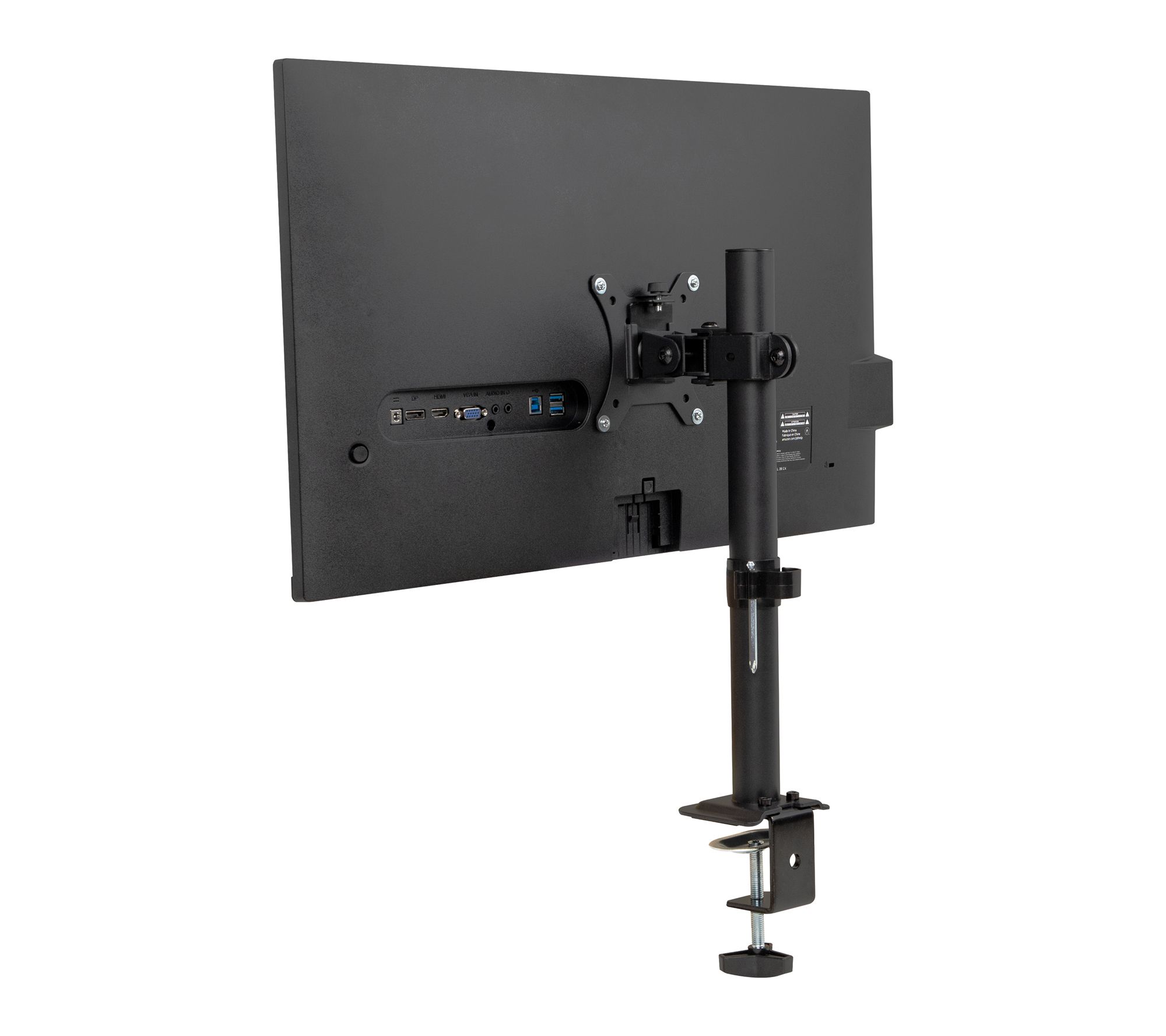 Mind Reader Single Monitor Desk Mount, Black