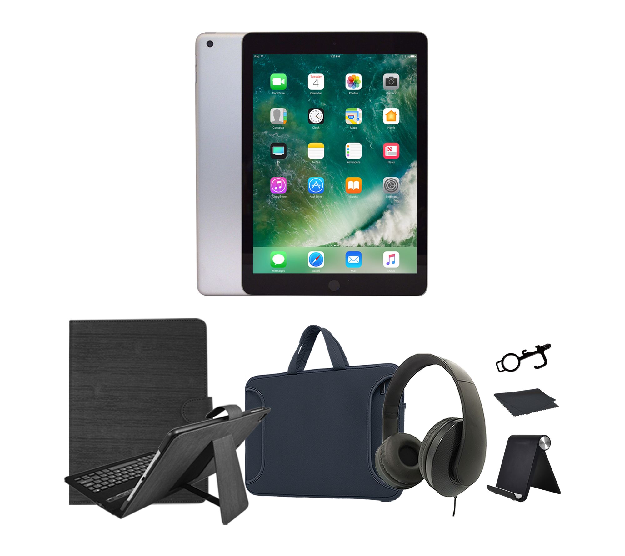 Refurbished 2018 Apple iPad 9.7" 128GB Wifi Bundle 1