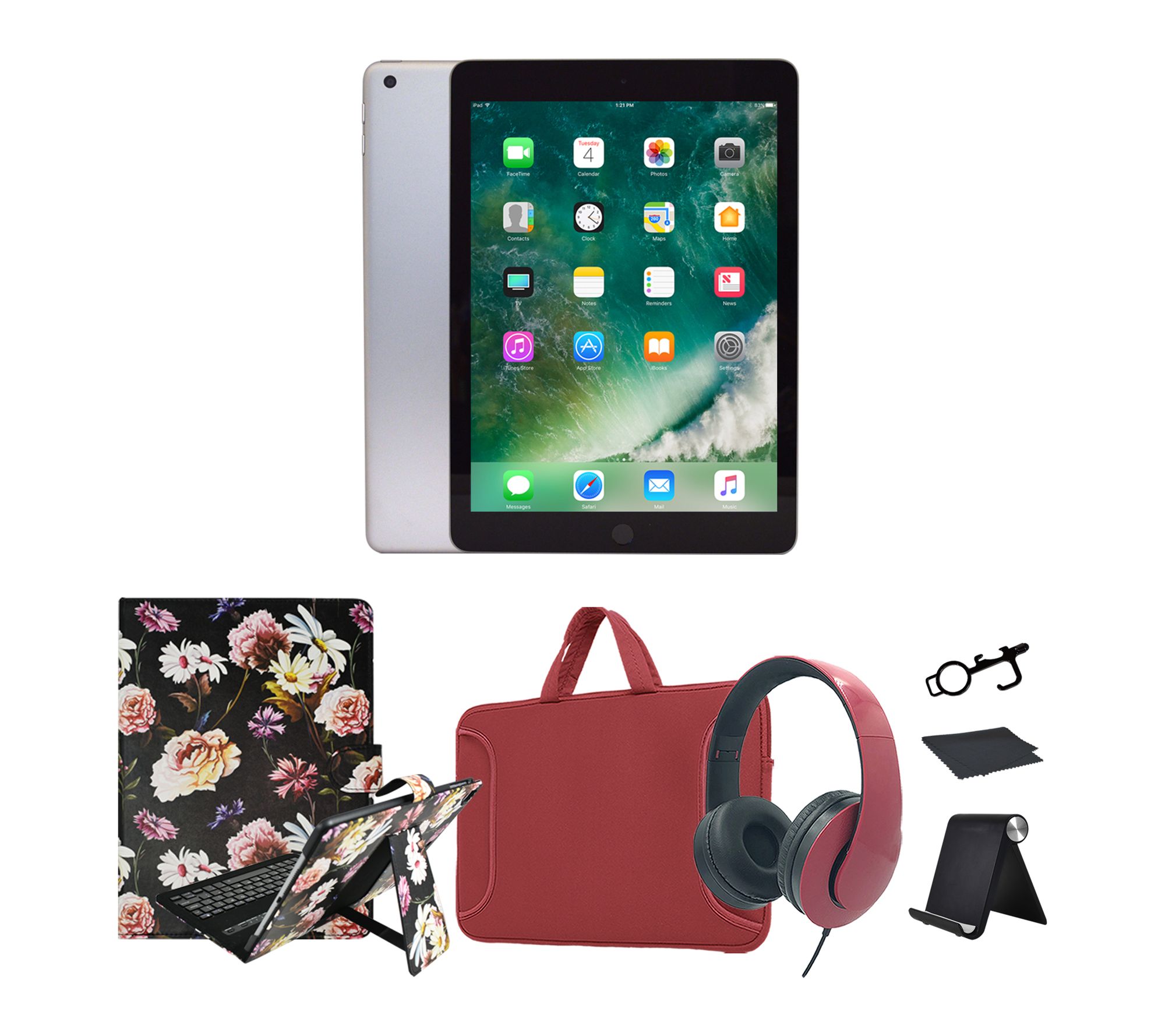 Refurbished 2018 Apple iPad 9.7" 128GB Wifi Bundle 1
