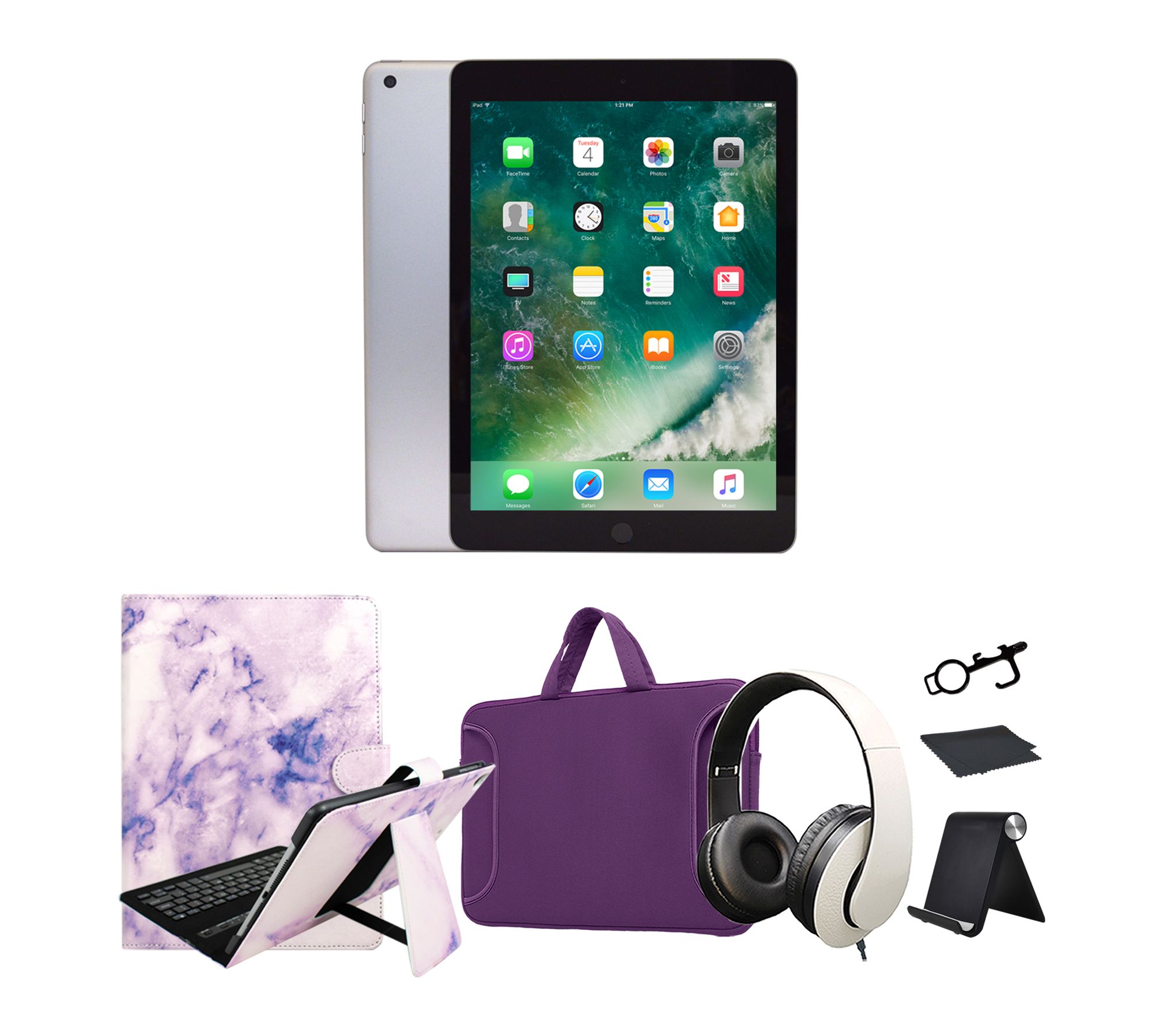 Refurbished 2018 Apple iPad 9.7" 128GB Wifi Bundle 1