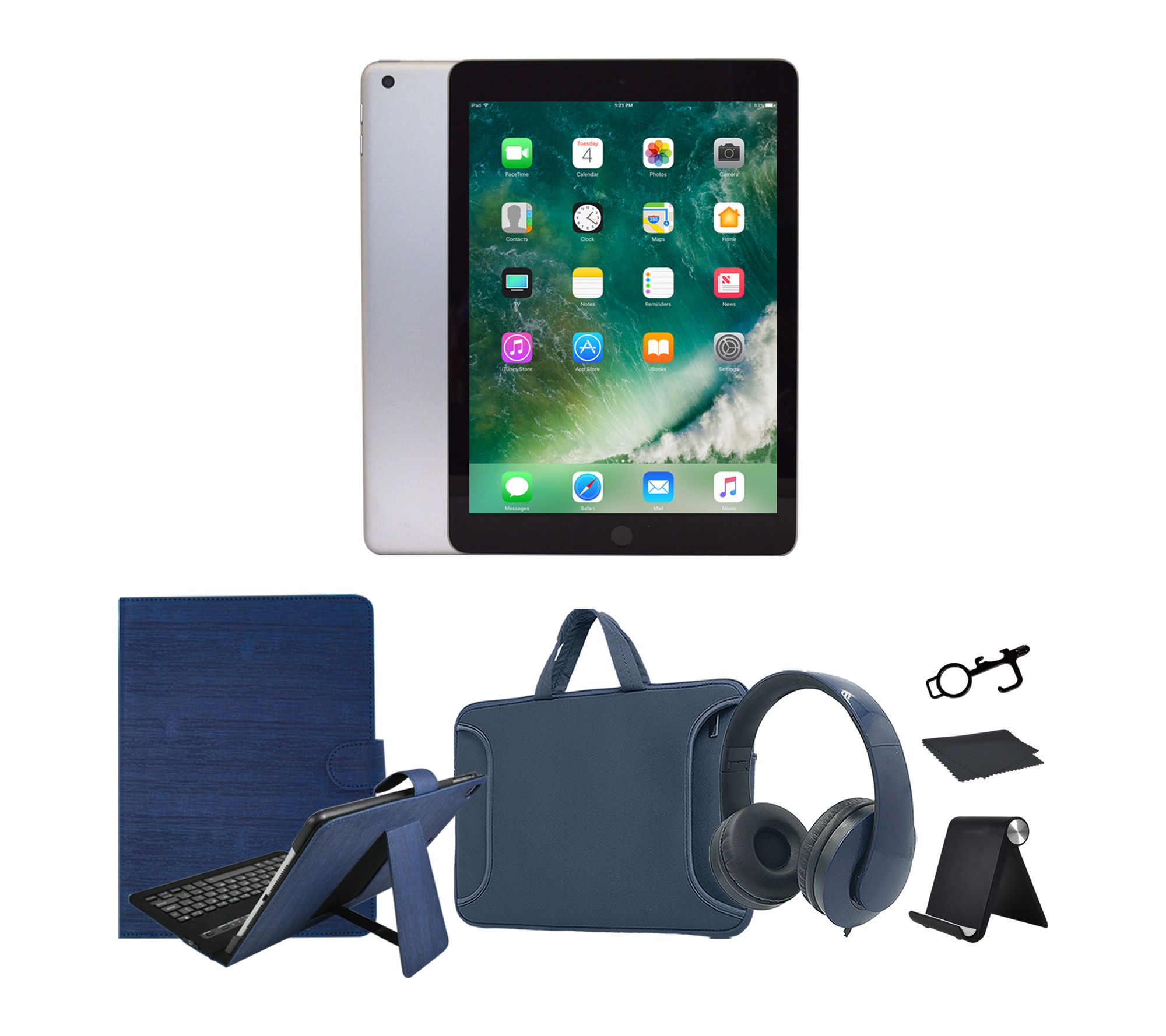 Refurbished 2018 Apple iPad 9.7" 128GB Wifi Bundle 1