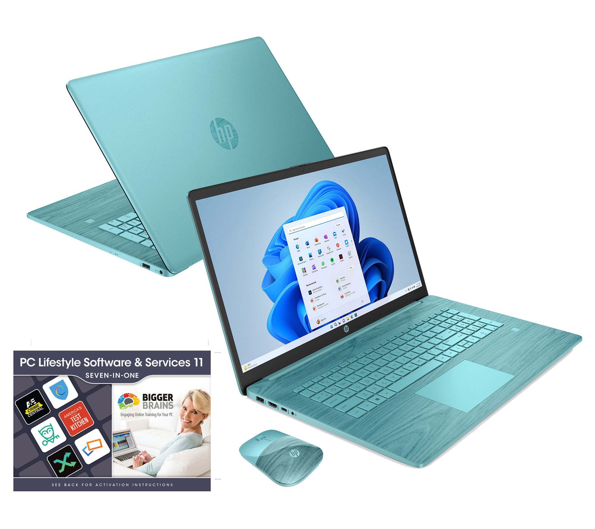 HP 17 Touch Laptop, Intel 8GB RAM, 256GB SSD with HP Wireless Mouse
