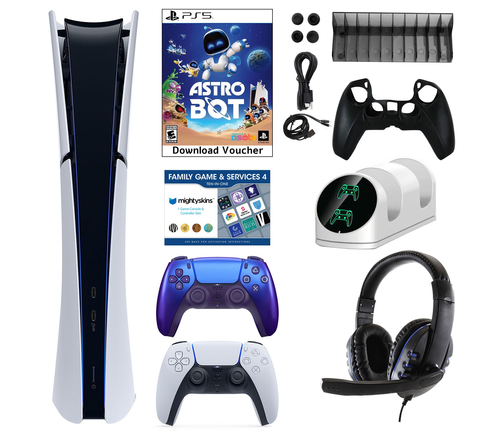 PS5 Digital Astrobot Console w/ Acc Kit, Vou &Extra DualSense