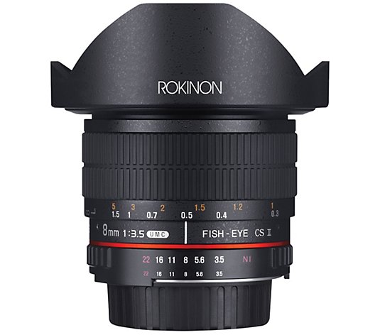 Rokinon 8mm F3.5 HD Fisheye Lens for Nikon Fwith Auto Chip