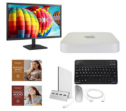 New 2023 Apple Mac mini M2 Desktop, 256GB w/ 24" Monitor & Accessories