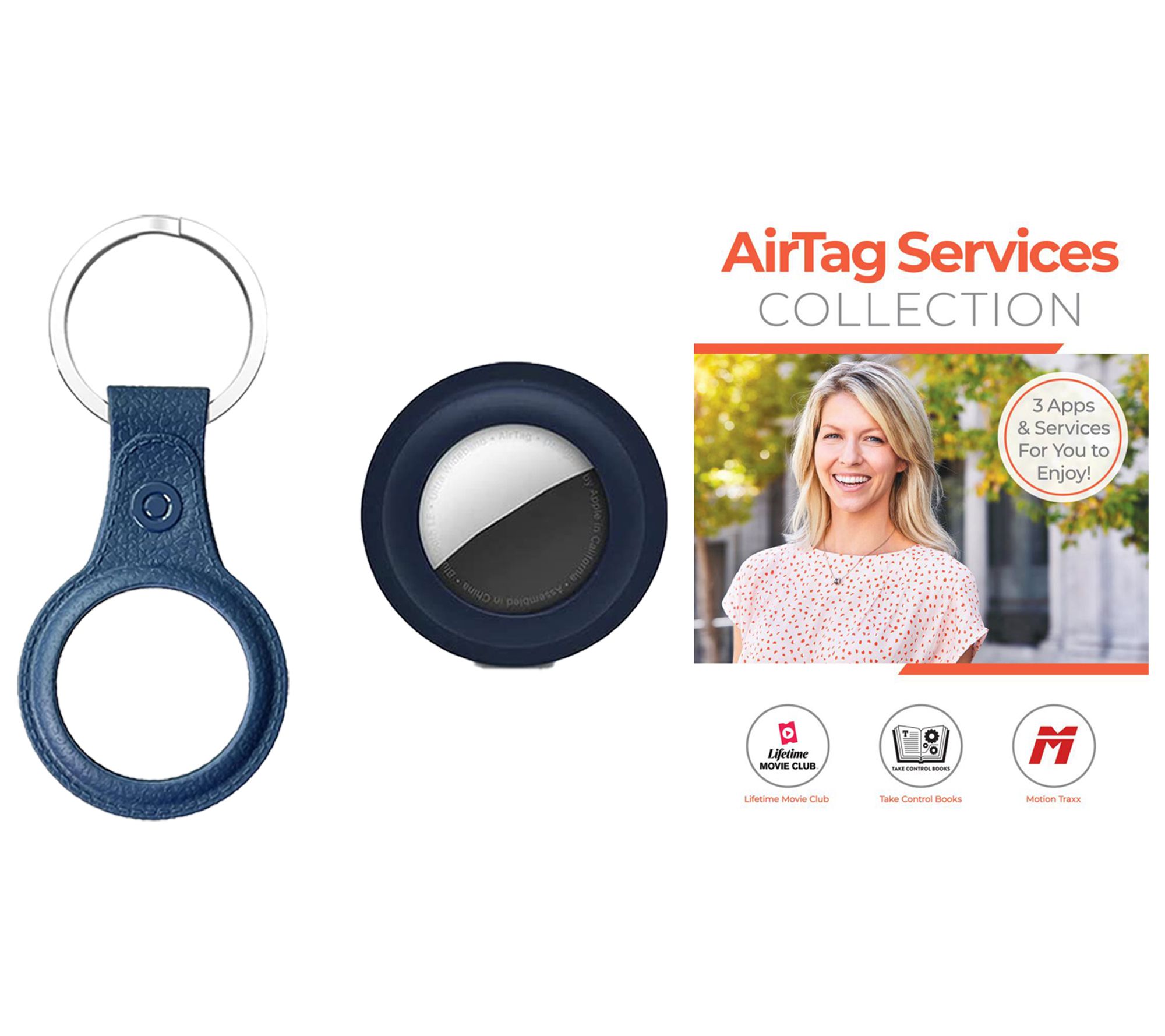 Apple AirTag Single Tracker with Keychain Case & Voucher 