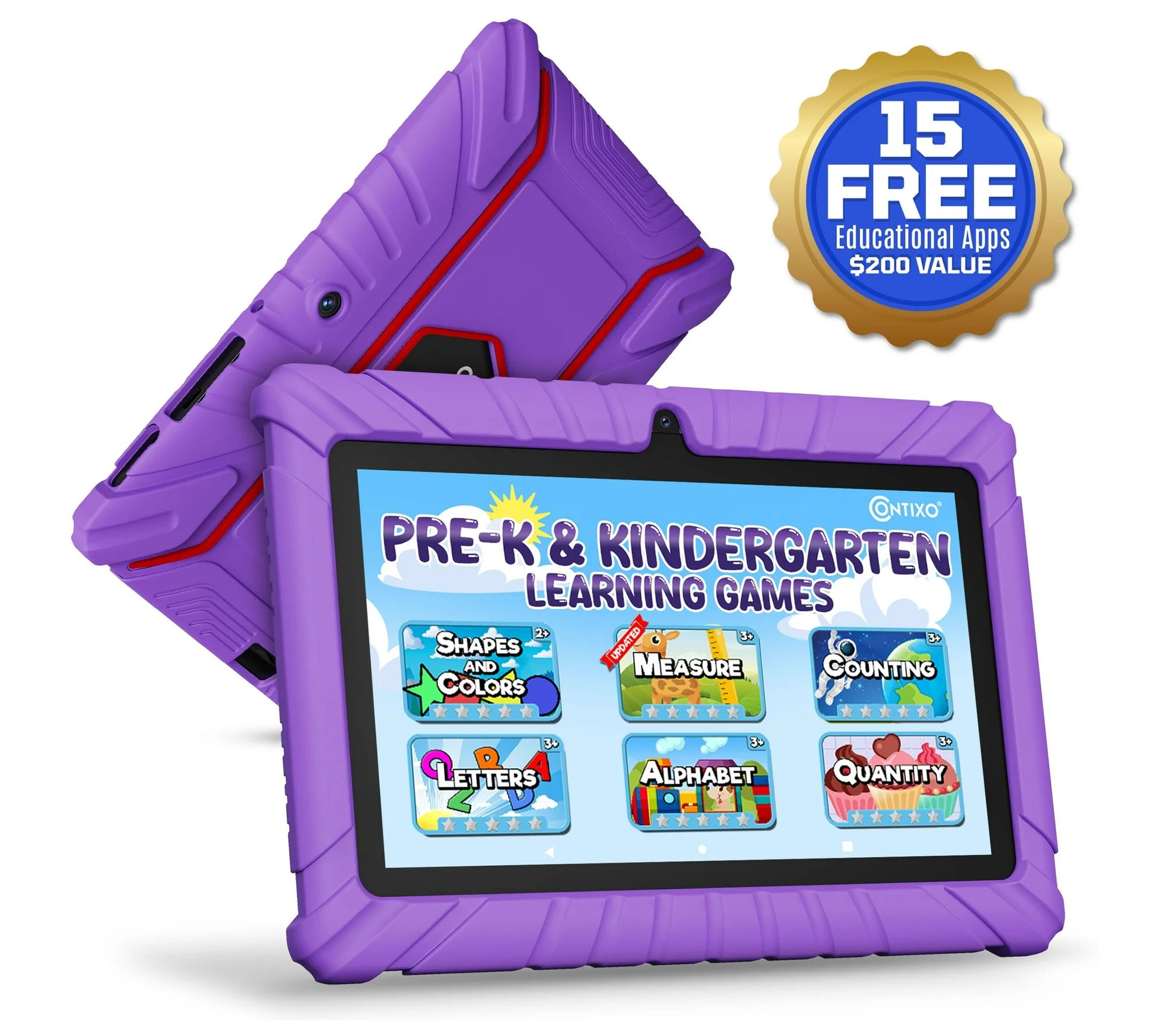 Contixo 7" V8 Kids Tablet Contixo Academy withd-Proof Case