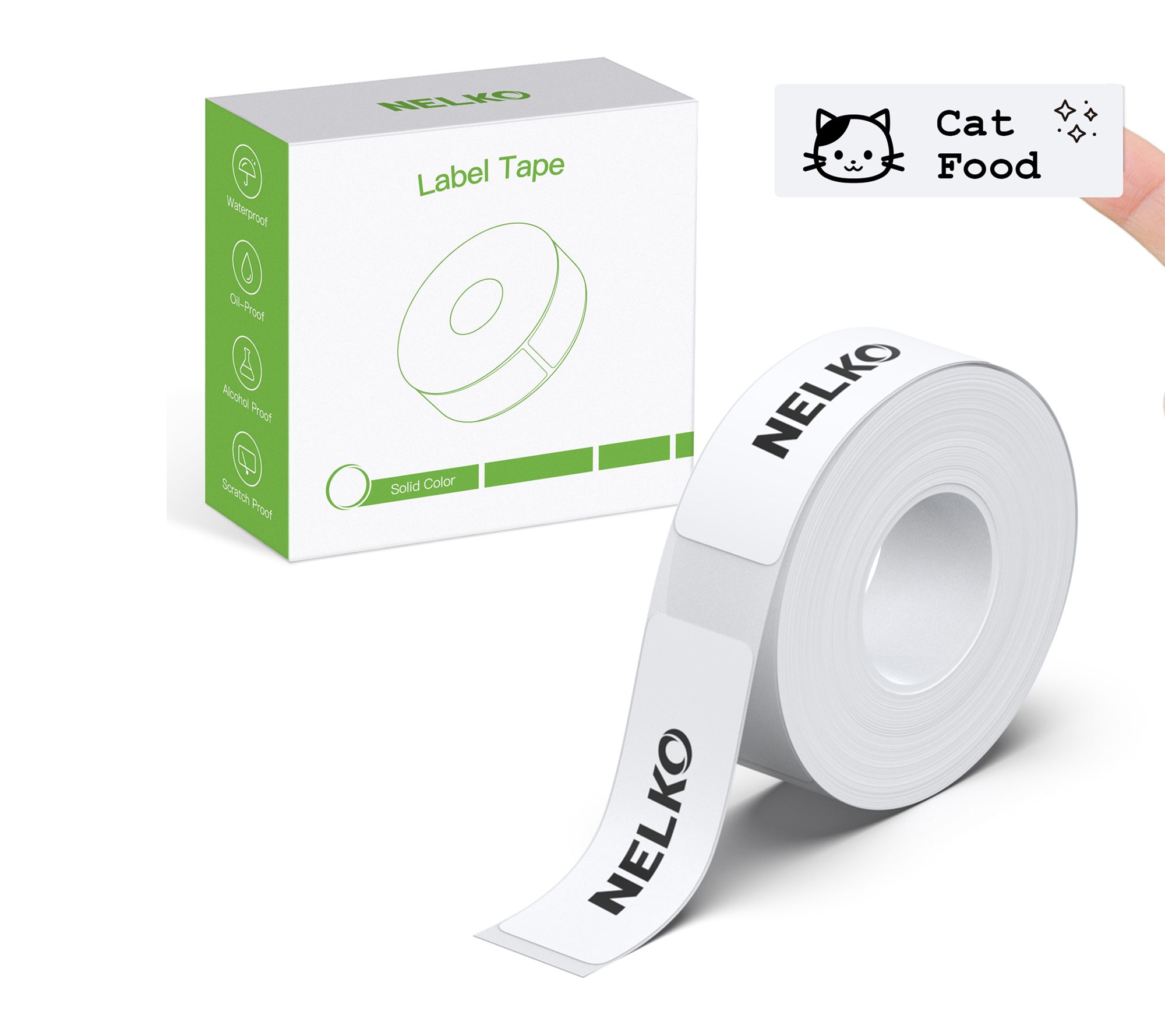 Nelko 2 Rolls of 14x40mm White Label Paper forP21/P22 Printer