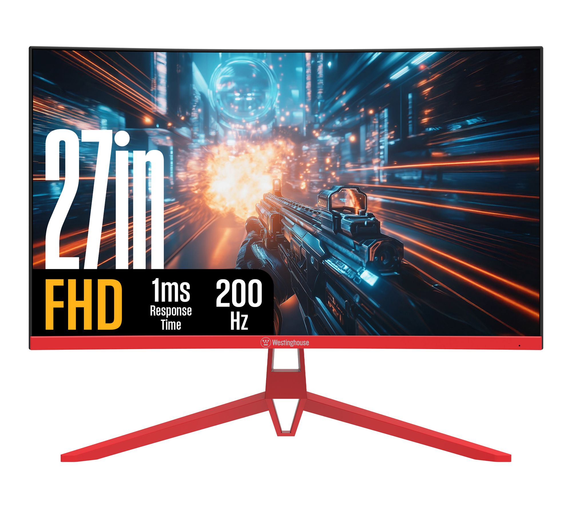 Westinghouse 27" Curved Full HD Gaming Monitor- Color Splash