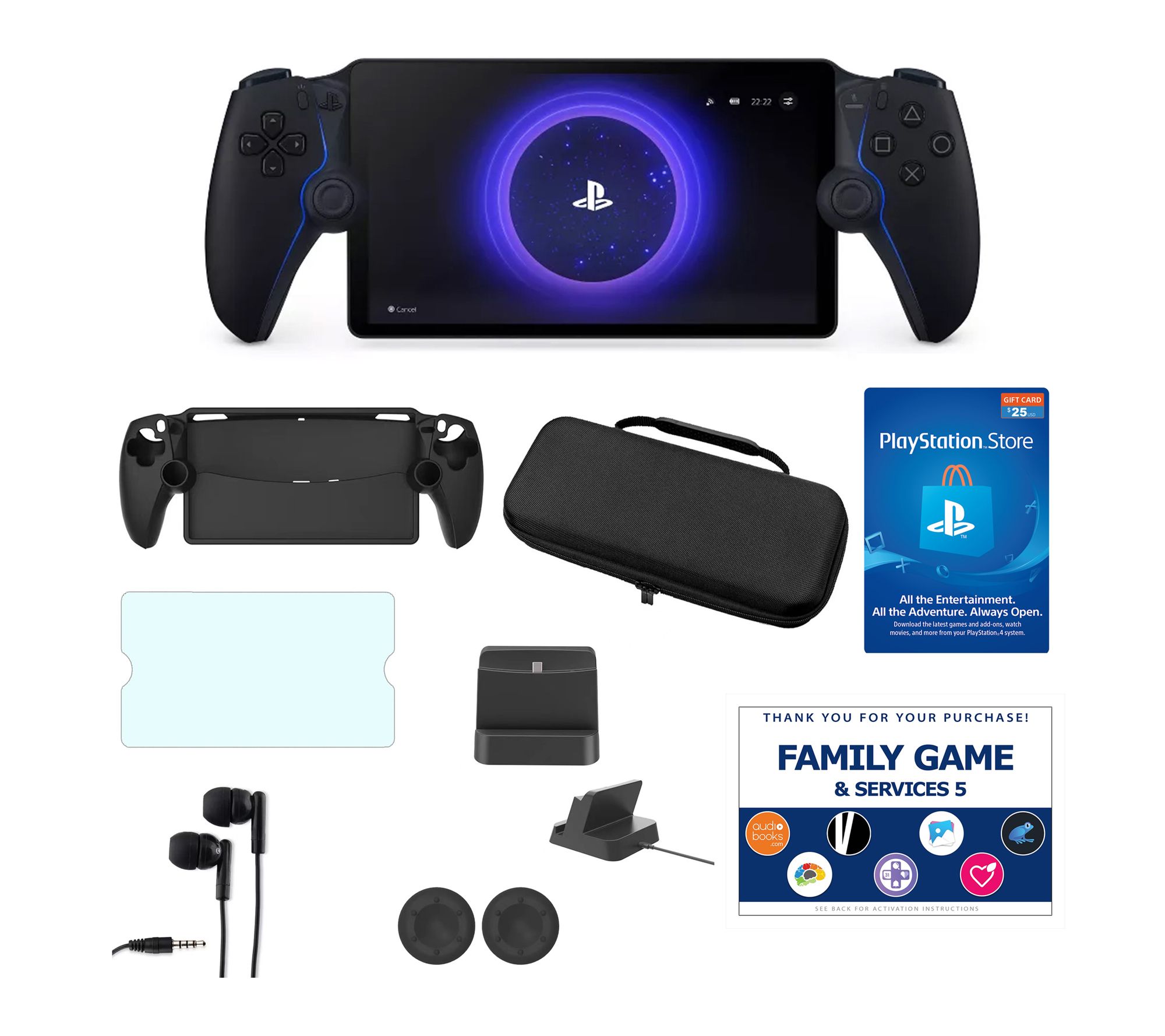 PlayStation Portal with 25 PSN, Accessories Kitand Voucher