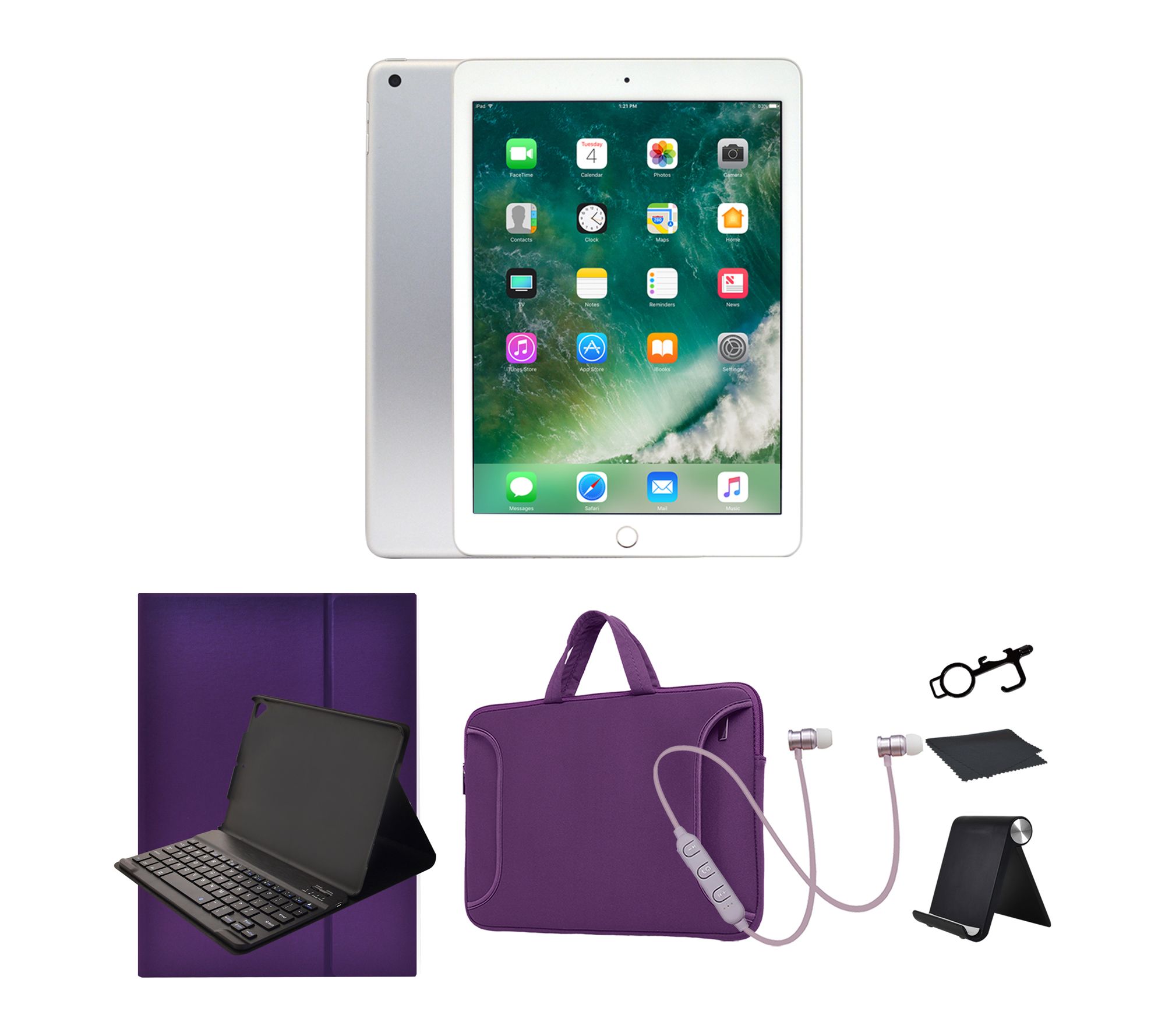 Refurbished 2018 Apple iPad 9.7" 128GB Wifi Bundle 2