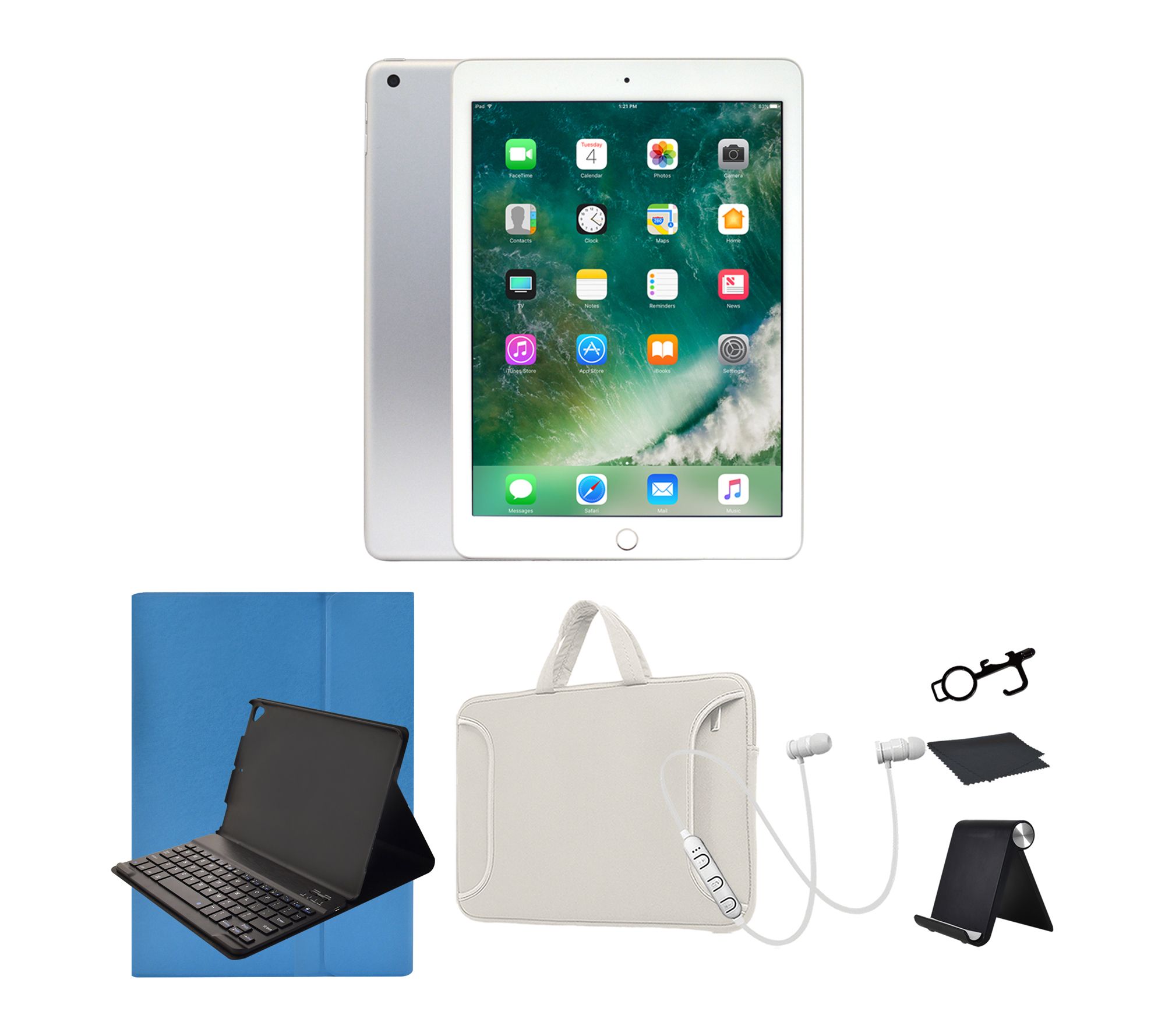 Refurbished 2018 Apple iPad 9.7" 128GB Wifi Bundle 2