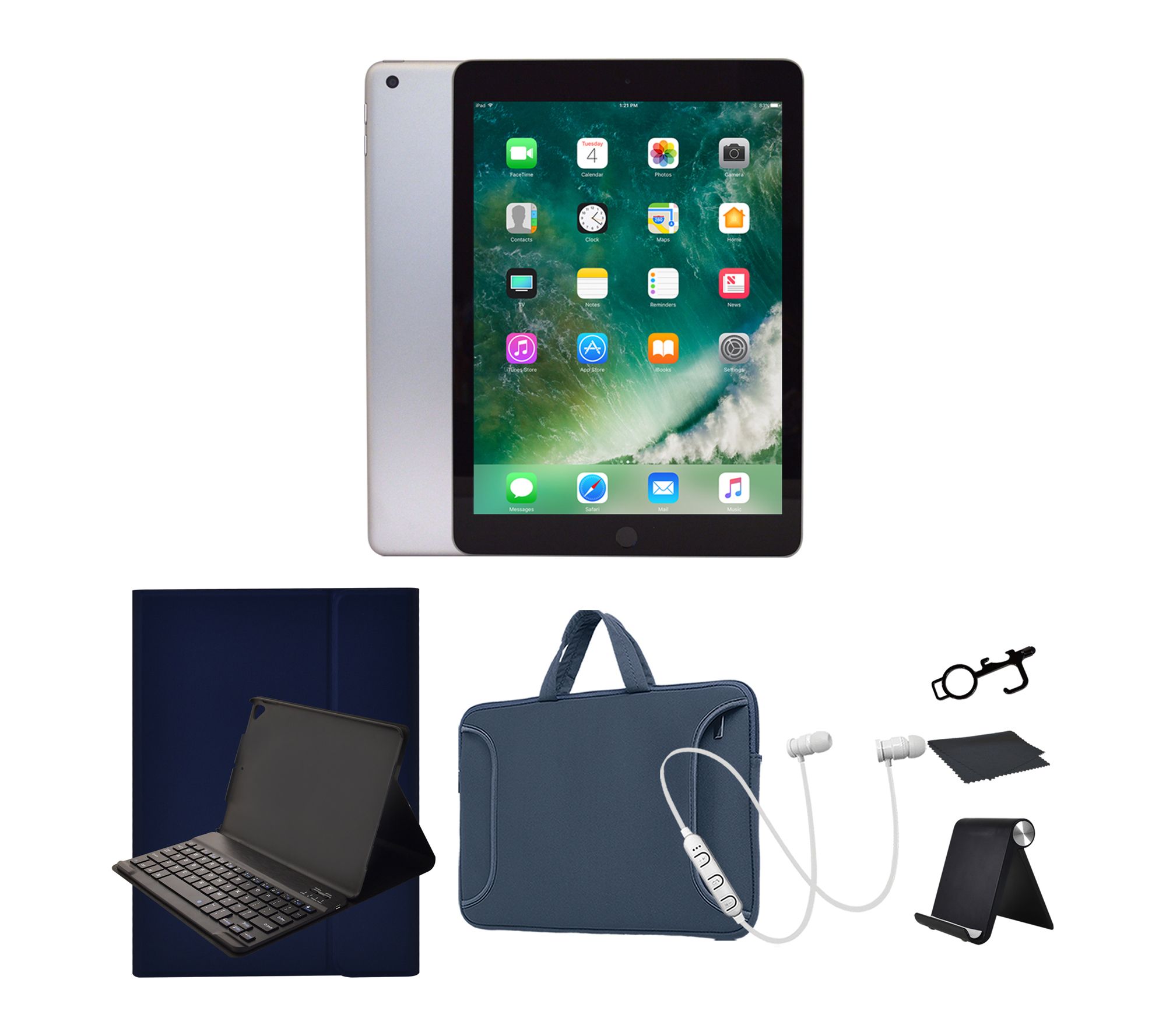 Refurbished 2018 Apple iPad 9.7" 128GB Wifi Bundle 2