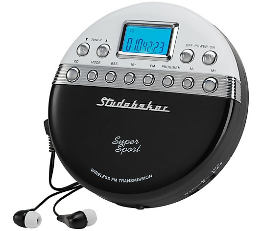 Studebaker SB3705 Personal CD Player w/ Wireless Car Radio Streaming