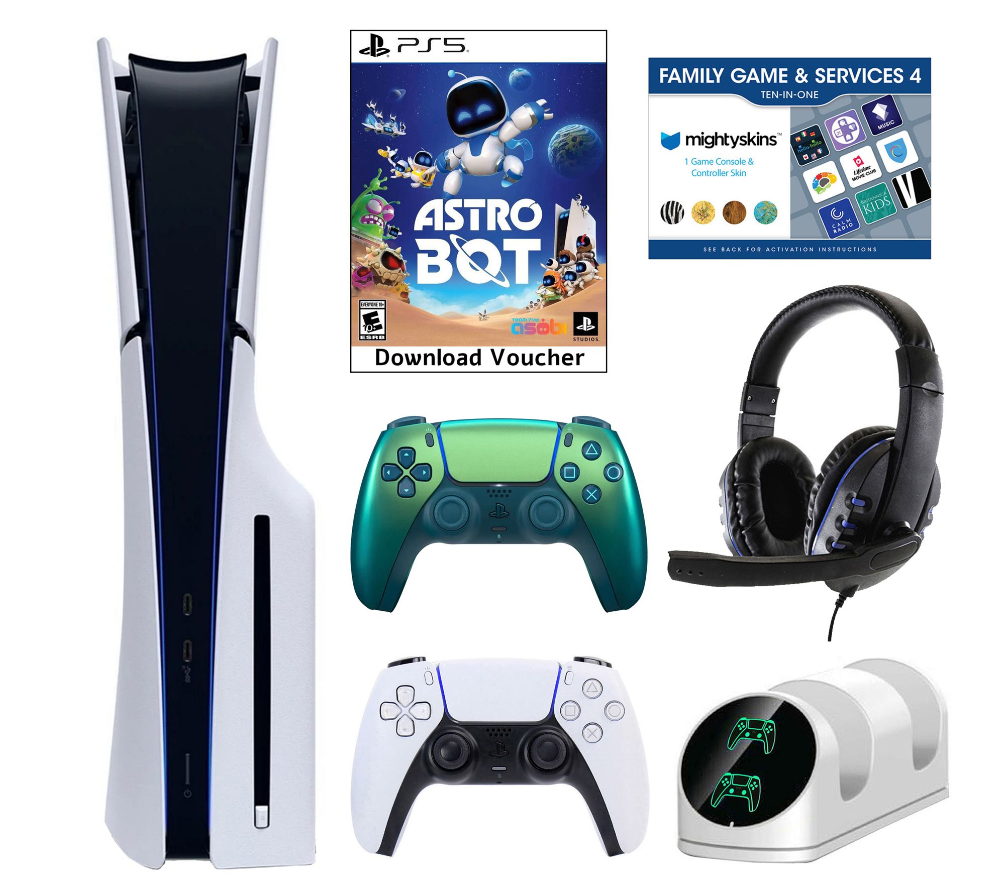 PS5 Slim Astrobot Console w/ Acc, Vou & Extra DualSense