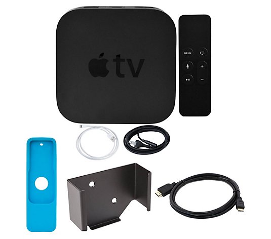Apple TV 4K 32GB with Mounting Kit, HDMI Cable & Remote Sleeve 