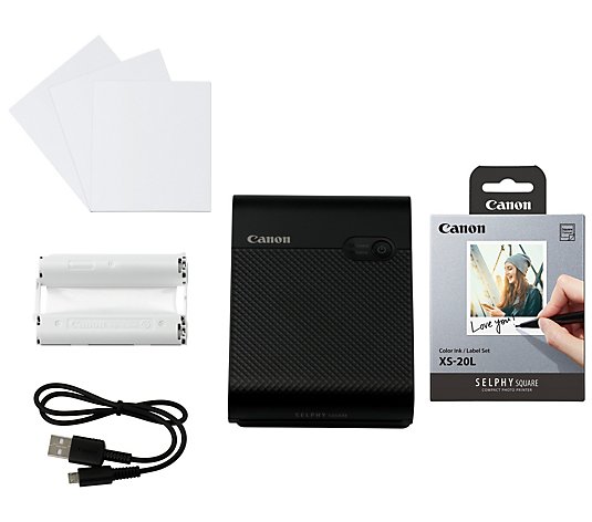 Canon SELPHY Square QX10 Compact Photo Printer & 20-Pack Paper