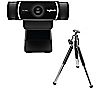 Logitech C922 Pro Stream Webcam with Tripod and Mounting Clip