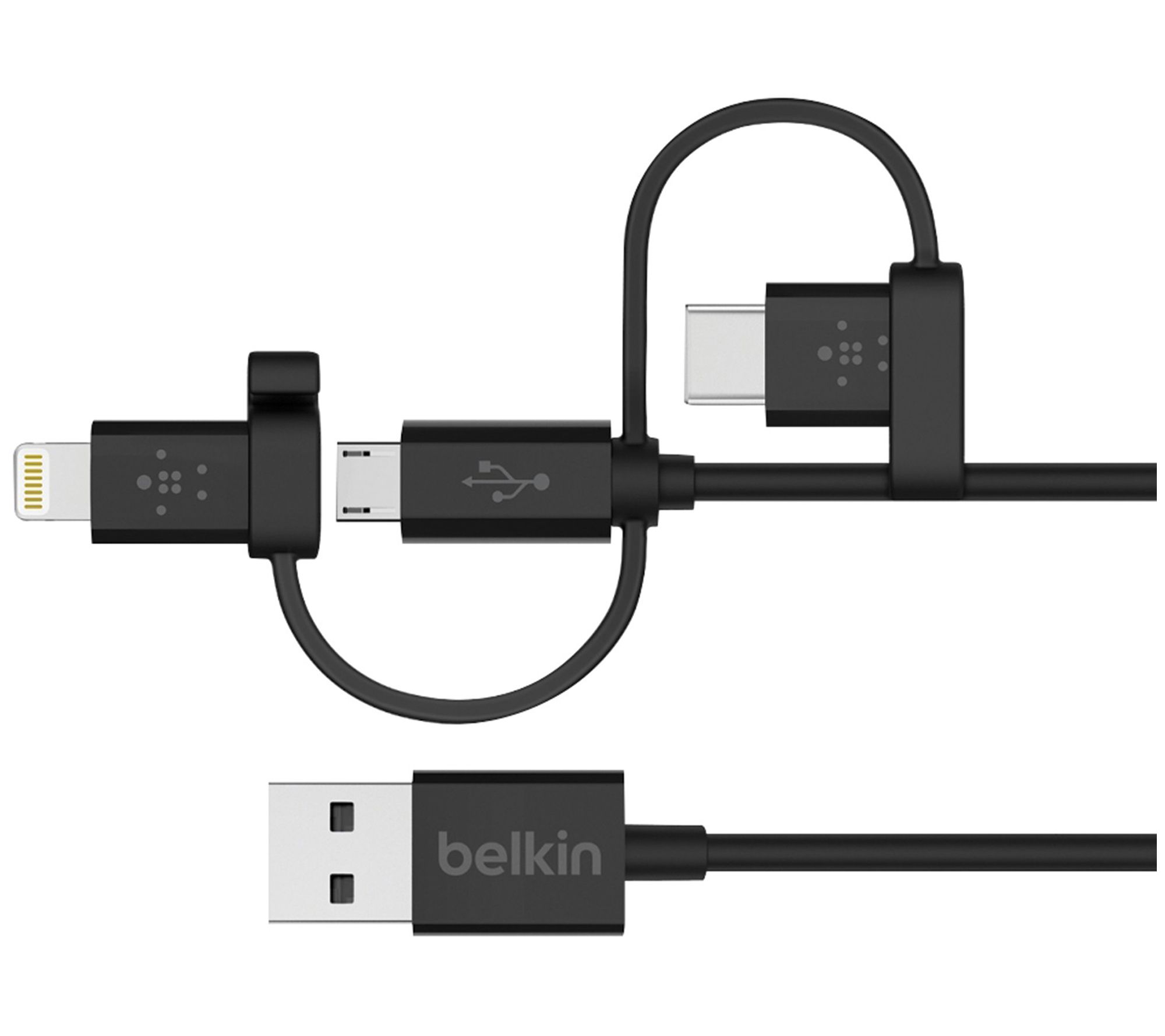 Belkin Universal Micro Usb Cable W Lightning Amp Usb C Adapter