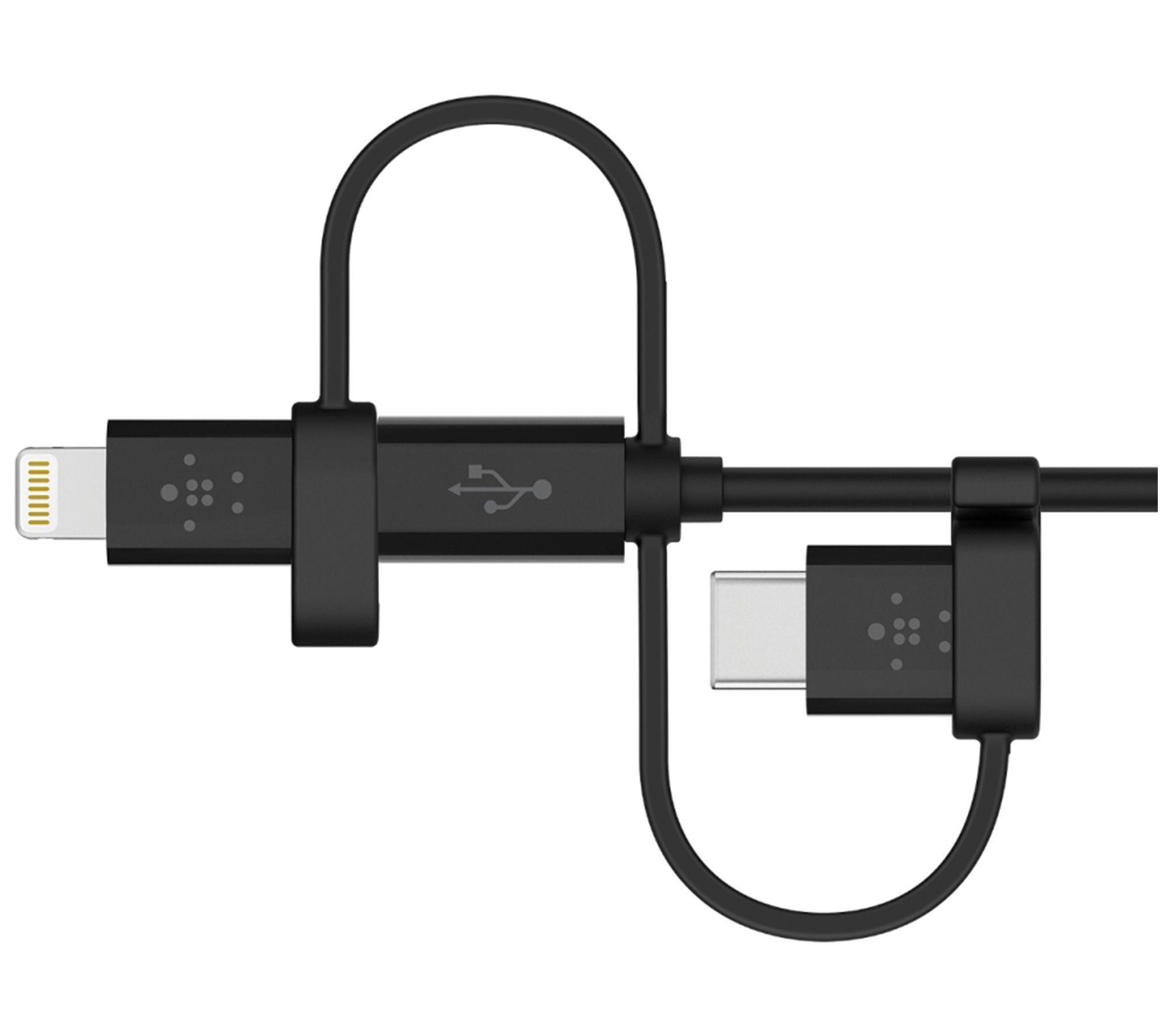 Belkin Universal MicroUSB Cable w/ Lightning &USBC Adapter