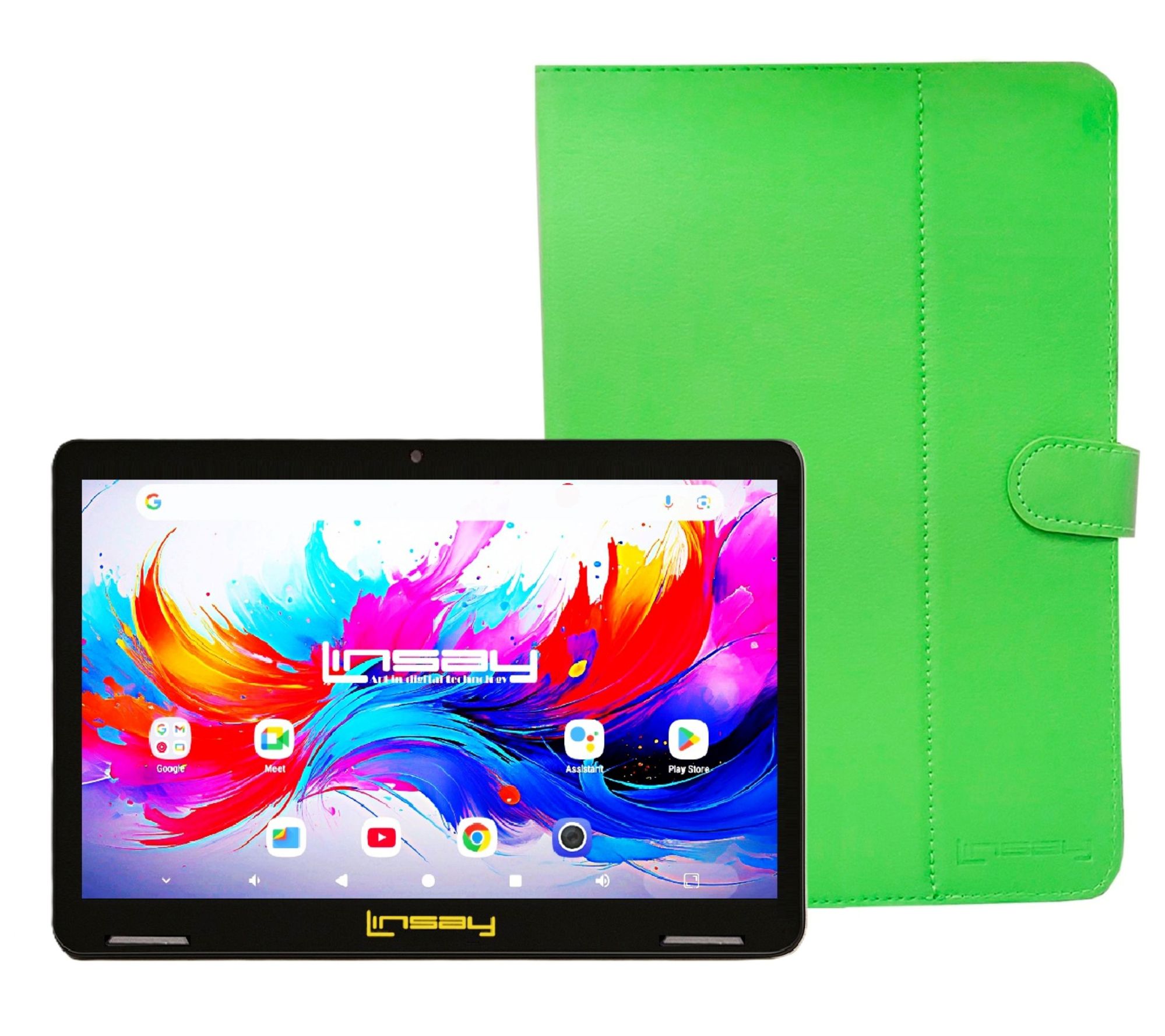 LINSAY 10.1" Octa Core 4GB Ram 256GB Storage w/Case