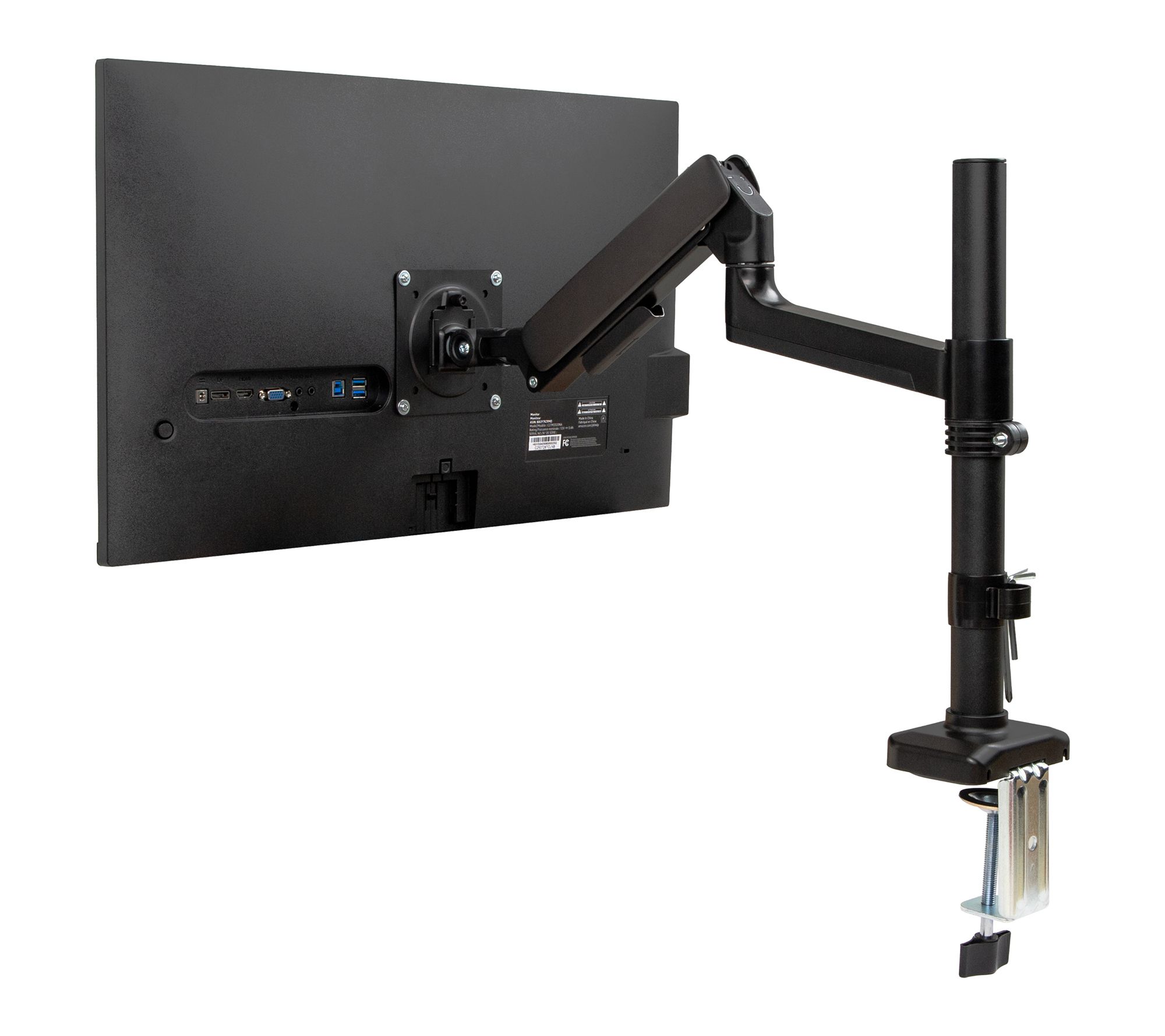 Mind Reader Single Monitor Arm for 13-32 Inch Screens, Black