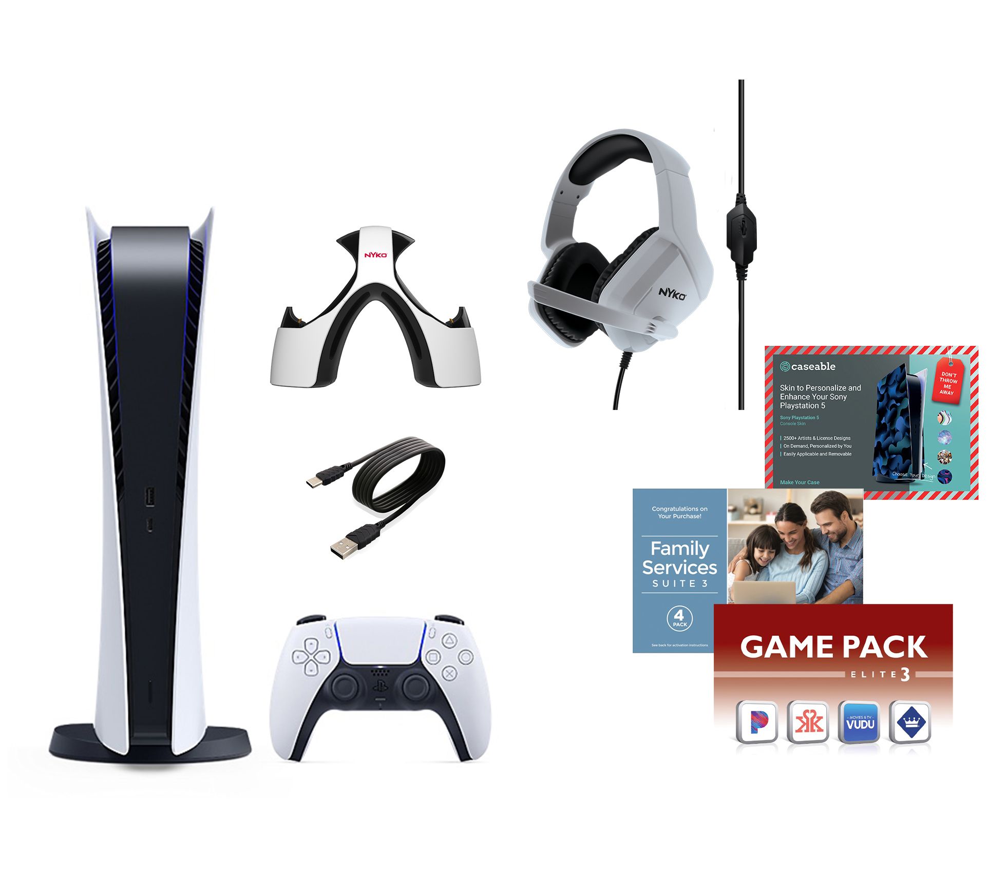 Sony Playstation 5 Digital Edition w/ Headset &Accessories - QVC.com