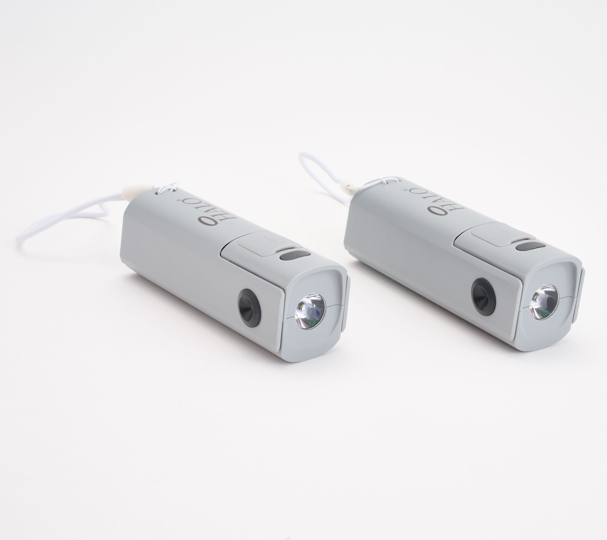 HALO Set of 2 FanPal 2,000mAH Power Banks with Mini Fan & LED Light