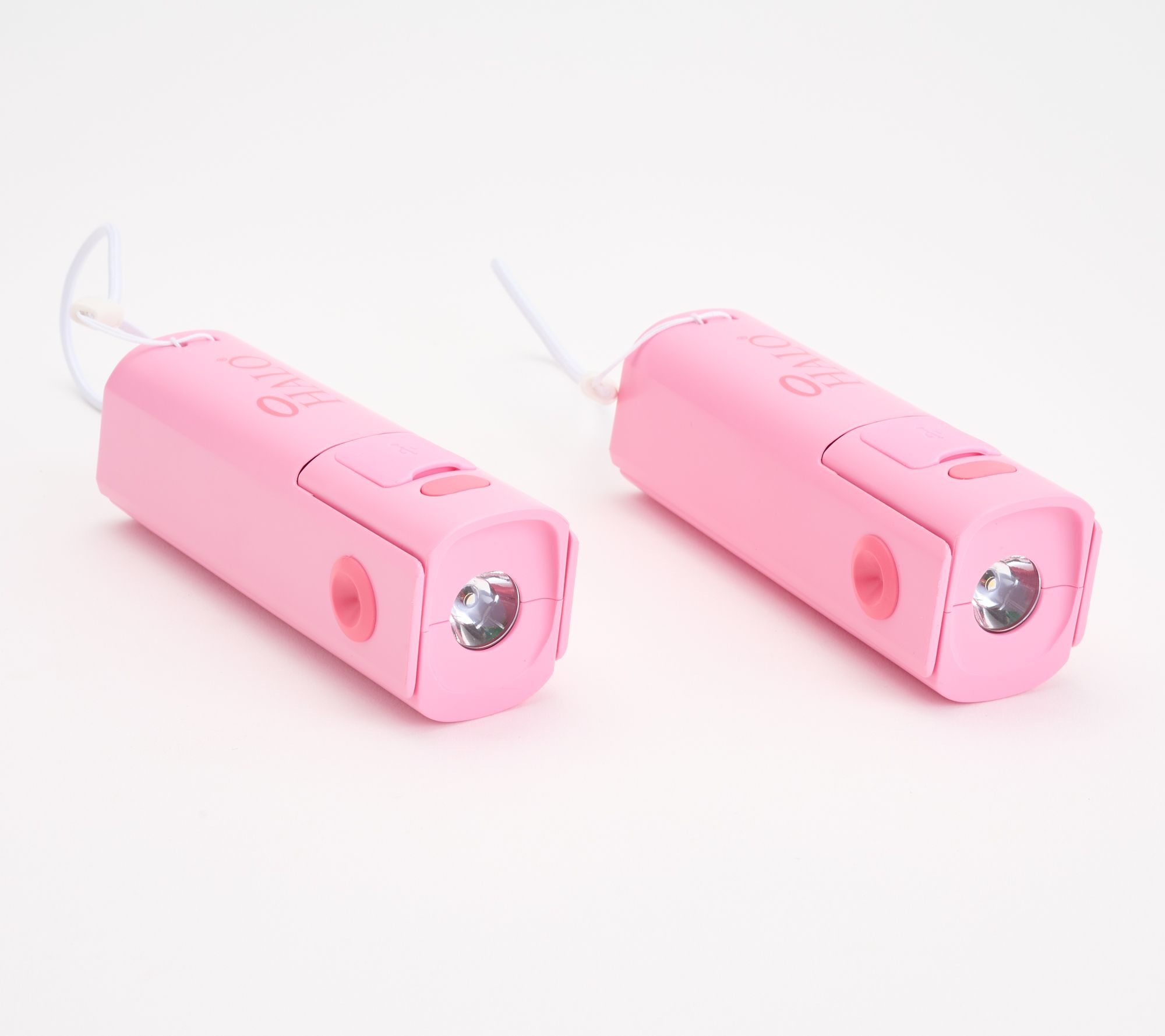 HALO Set of 2 FanPal 2,000mAH Power Banks with Mini Fan & LED Light