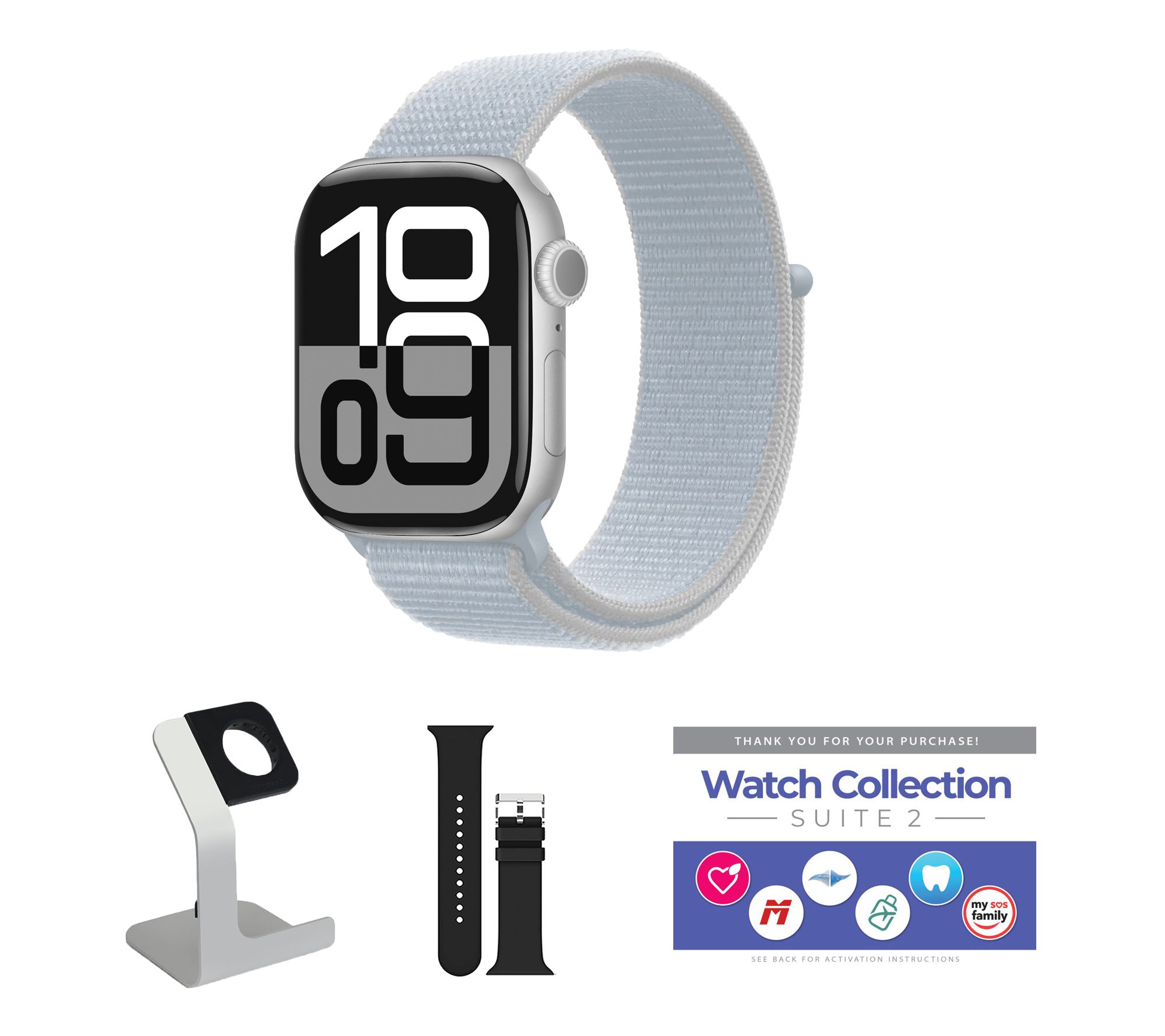 Apple Watch Series 10 GPS + Cellular 46mm SportLoop Bundle