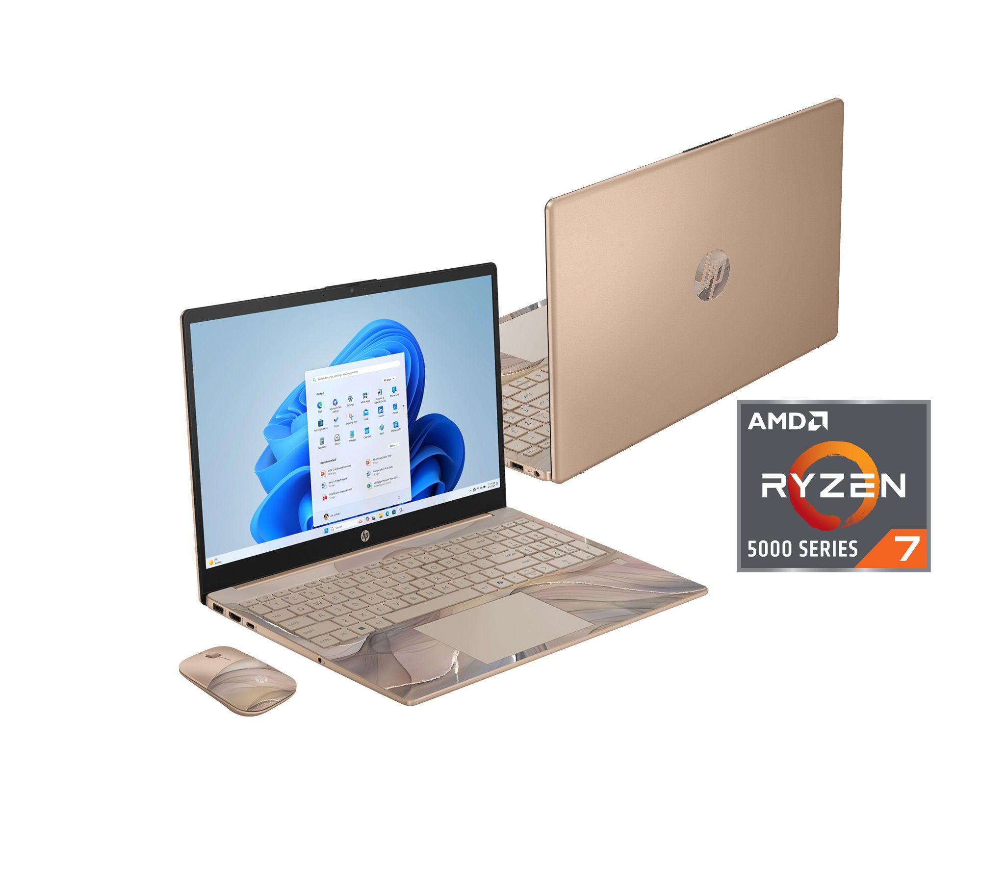  HP 15" Touch Laptop AMD R7 16GB RAM 512GB SSD w/ Mouse & Voucher