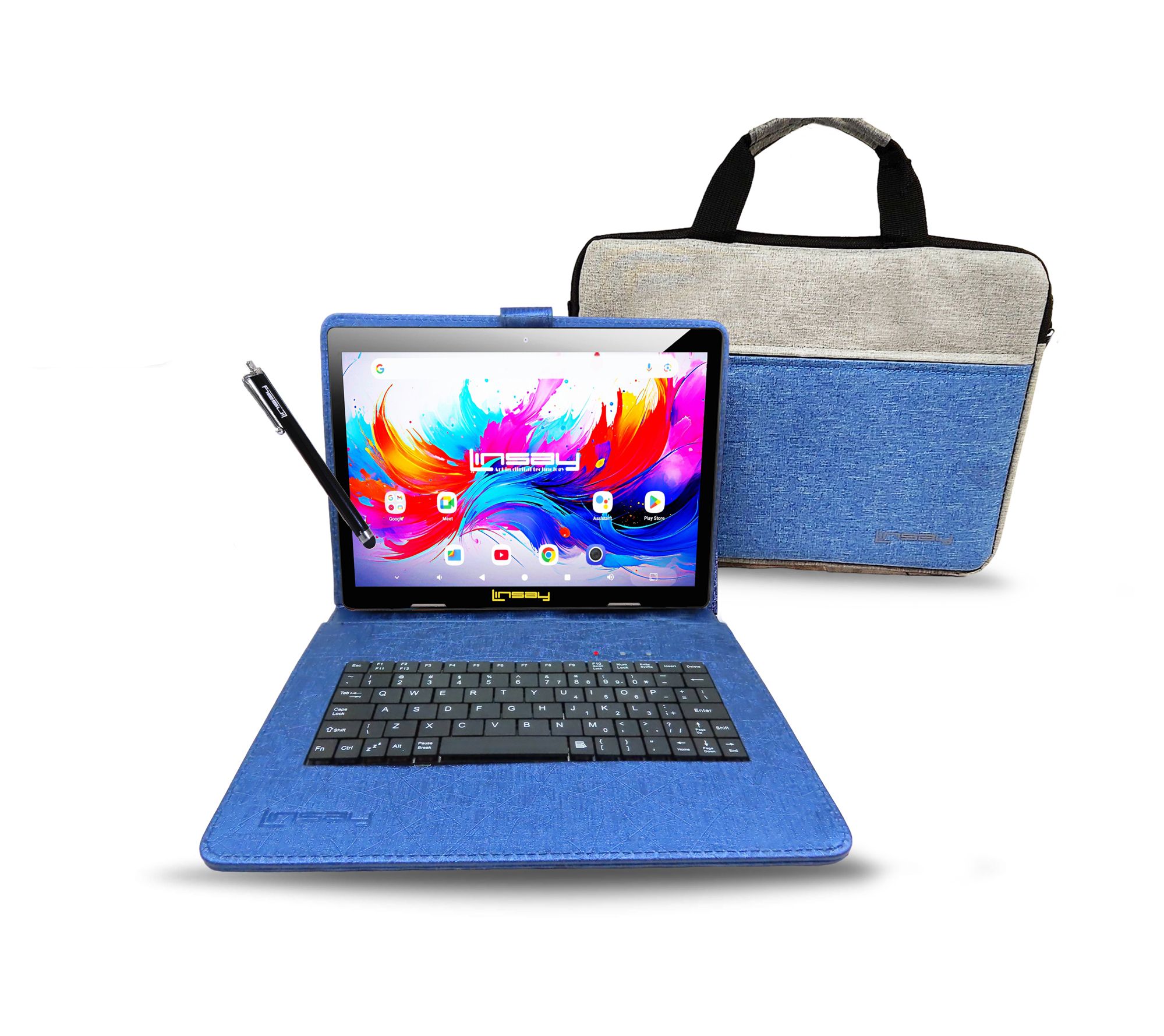 LINSAY10.1" OCTA CORE 4GB RAM 256GB STORAGE BUNDL BRIEFCASE