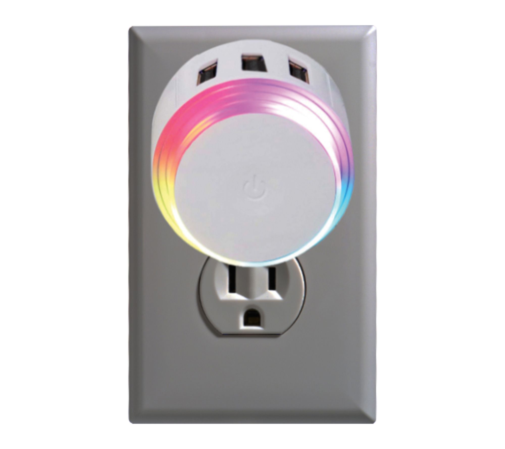 3 USB Output Ports RGB AC Charger