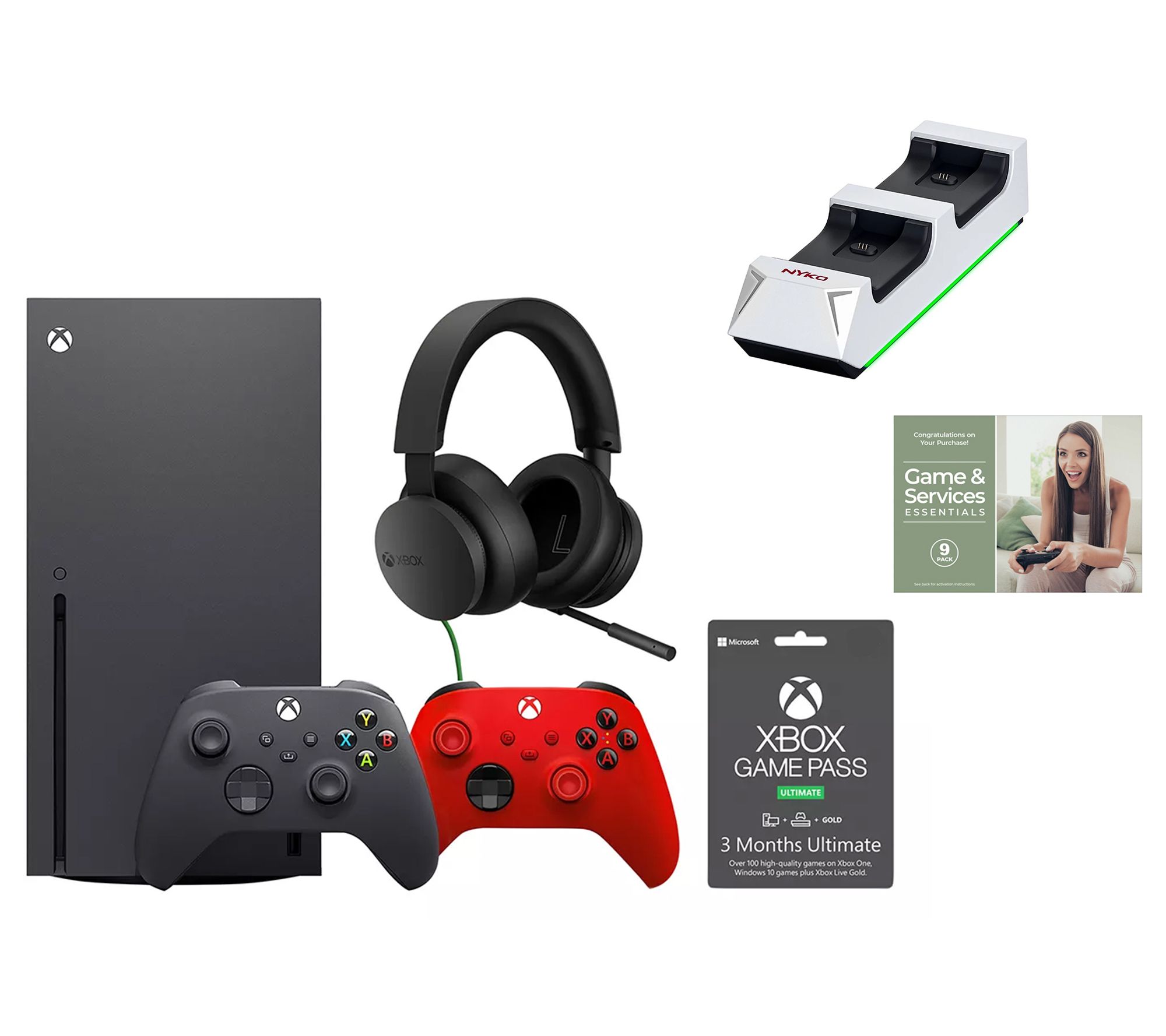 Xbox Series X Console w/ 2 Controllers, Headset& Charger - QVC.com