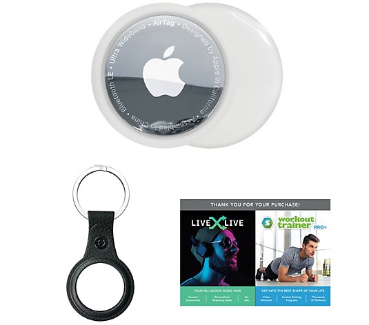 Apple AirTag Single Tracker with Keychain Case & Voucher - QVC.com
