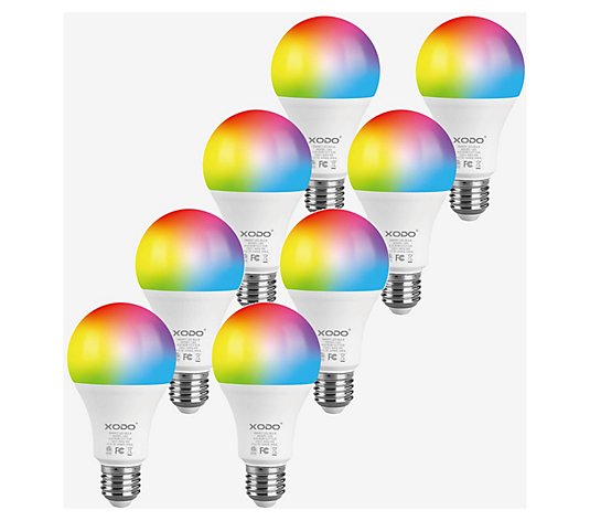 XODO Smart LED Light Bulb 6-Pack Change Color Via Wi-Fi E26 9W